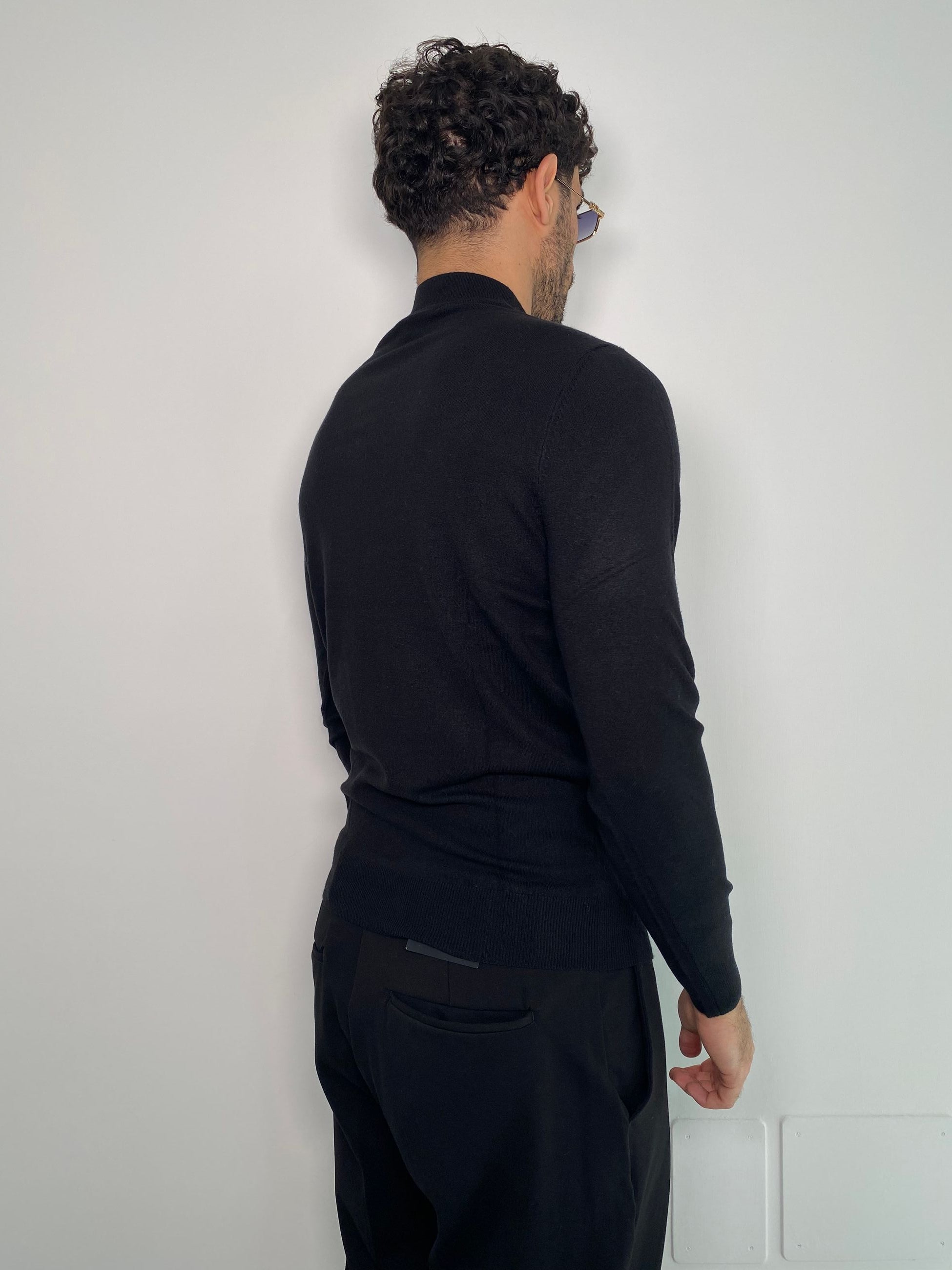 MAGLIA LUPETTO BASIC IN MISTO VISCOSA - SLIM FIT