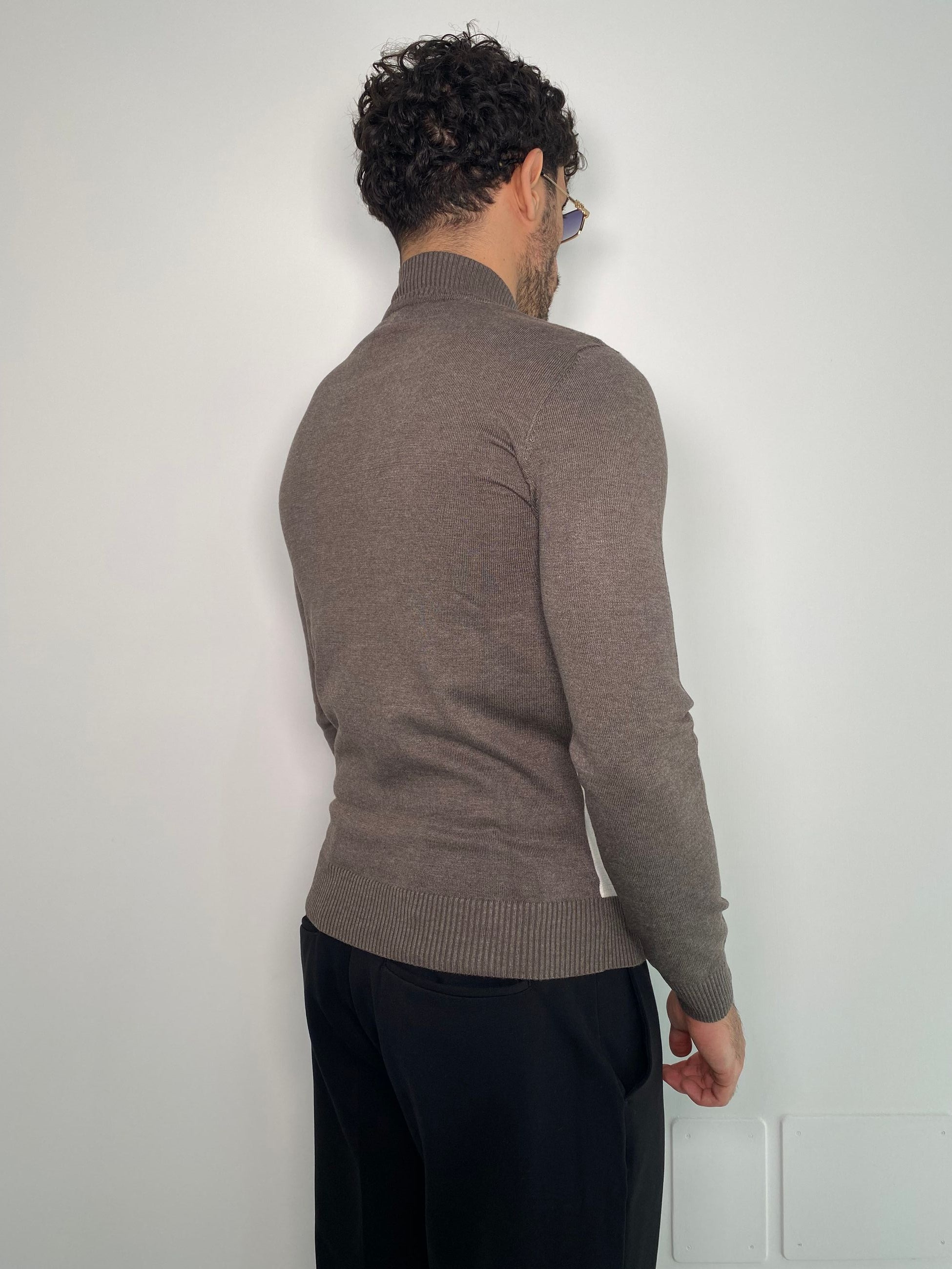MAGLIA LUPETTO TRAMA IN MISTO VISCOSA - REGULAR FIT