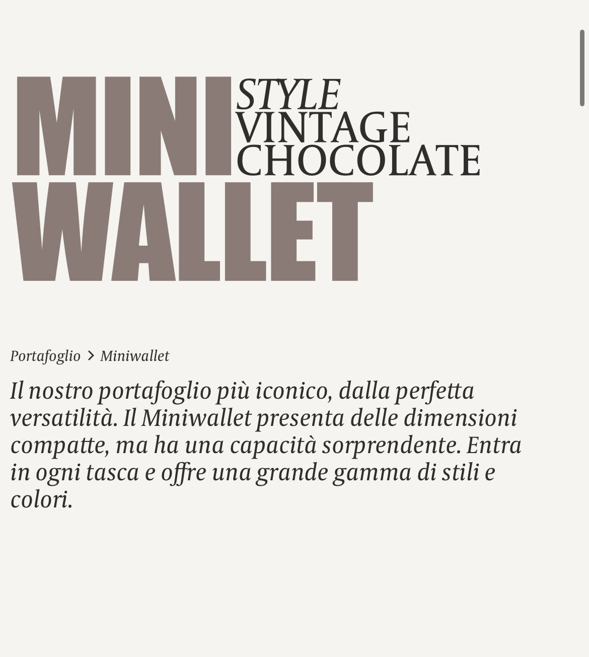 MINIWALLET PORTA CARTE E BANCONOTE IN MORBIDA PELLE VINTAGE MV-CHOCOLATE