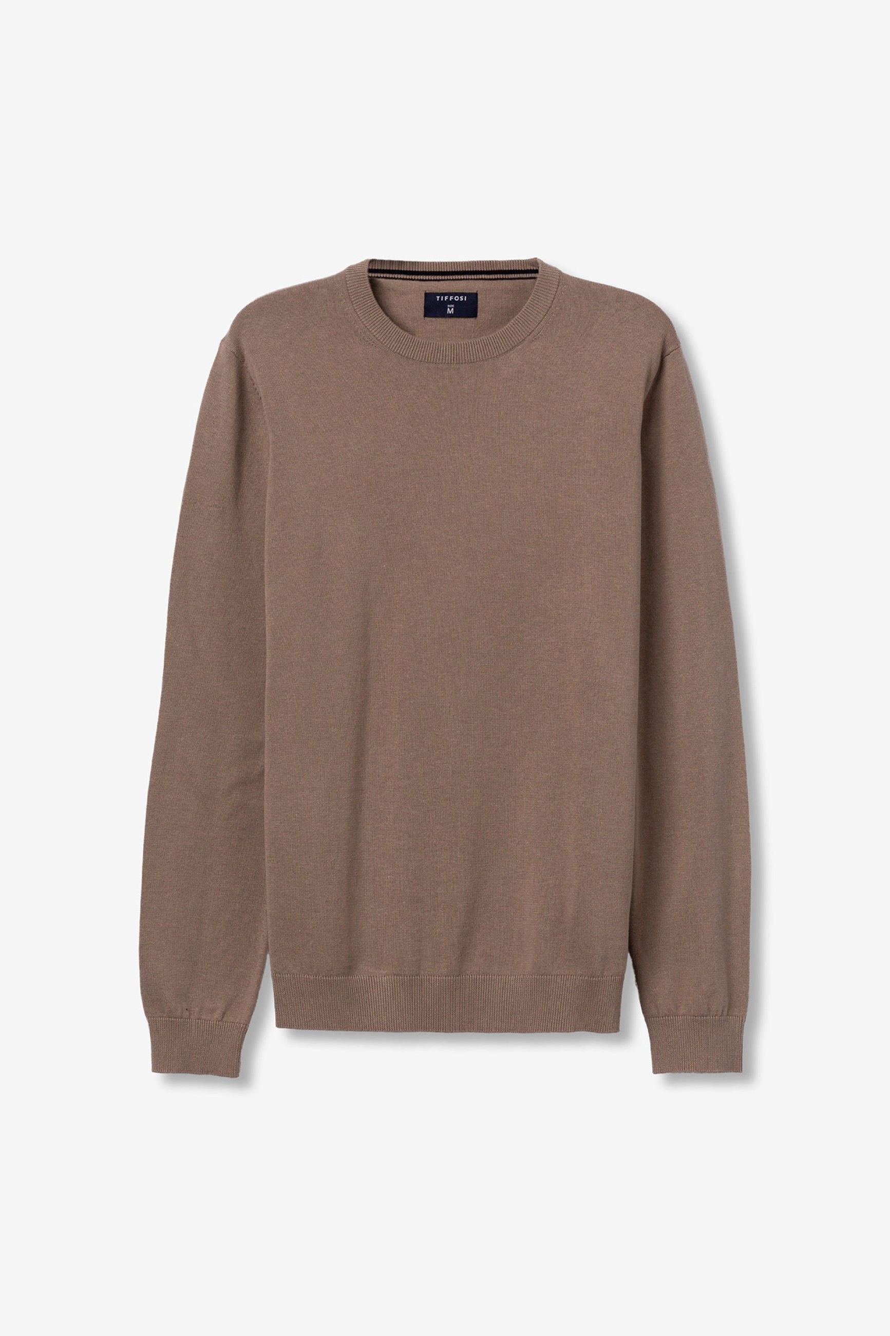 MAGLIA GIROCOLLO BOSS IN 100% COTONE - REGULAR FIT 10041585.BEI