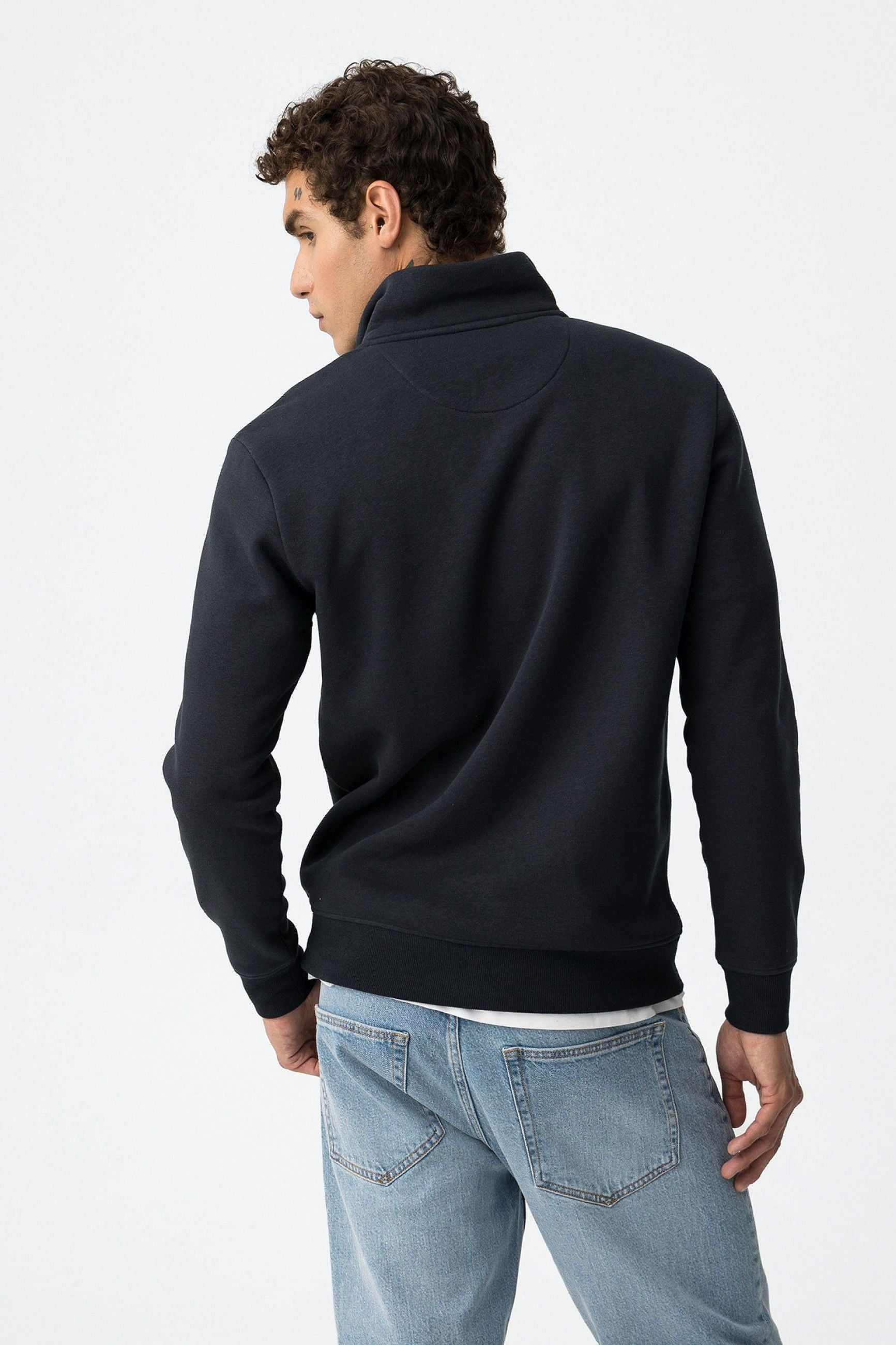 FELPA JAMIR MEZZA ZIP - COMFORT FIT 10061521.BLU