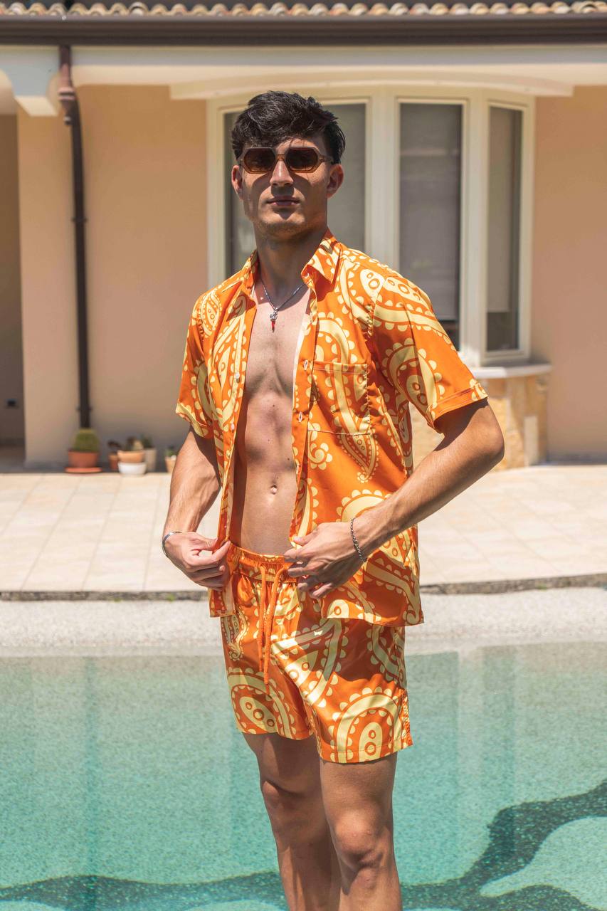 CAMICIA MEZZA MANICA FANTASIA CACHEMIRE