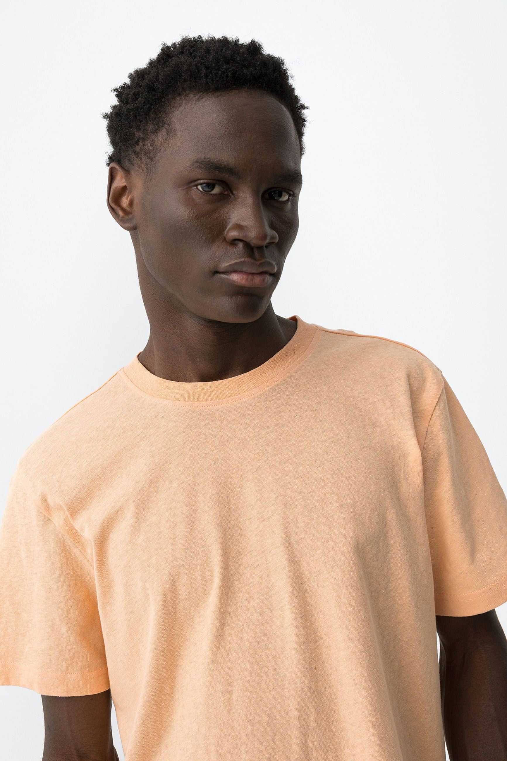 T-SHIRT FRANK IN MISTO LINO/COTONE - REGULAR FIT 10065748.ROS