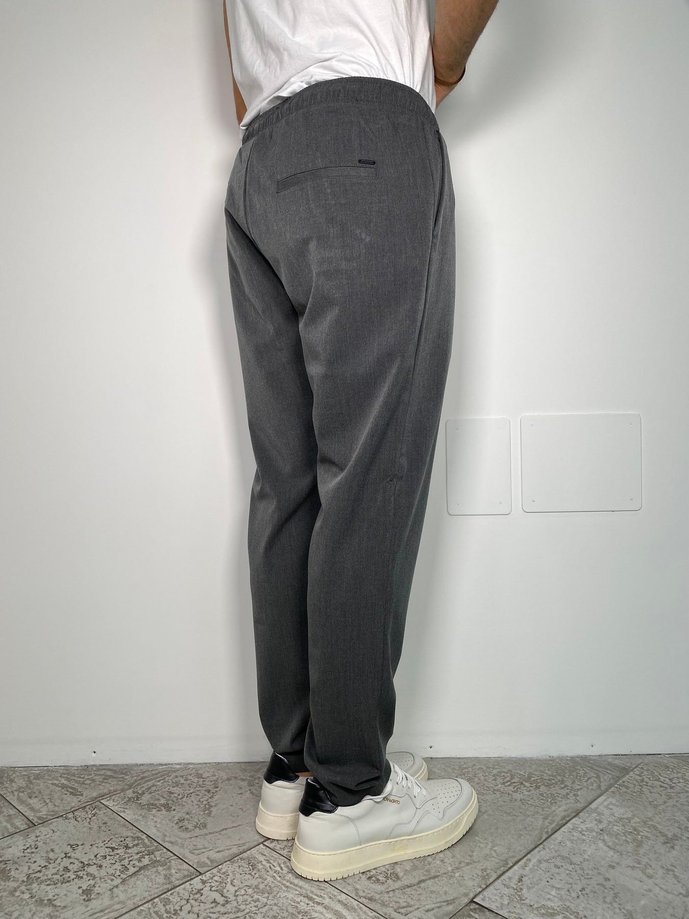 PANTALACCIO LEONARD IN TESSUTO ELASTICIZZATO CON ACCESSORIO CATENA REMOVIBILE - REGULAR FIT
