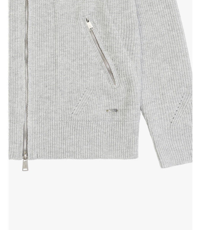 MAGLIA APERTA CON ZIP E TASCHE ZIPPATE - REGULAR FIT GL35051-F25.GRI
