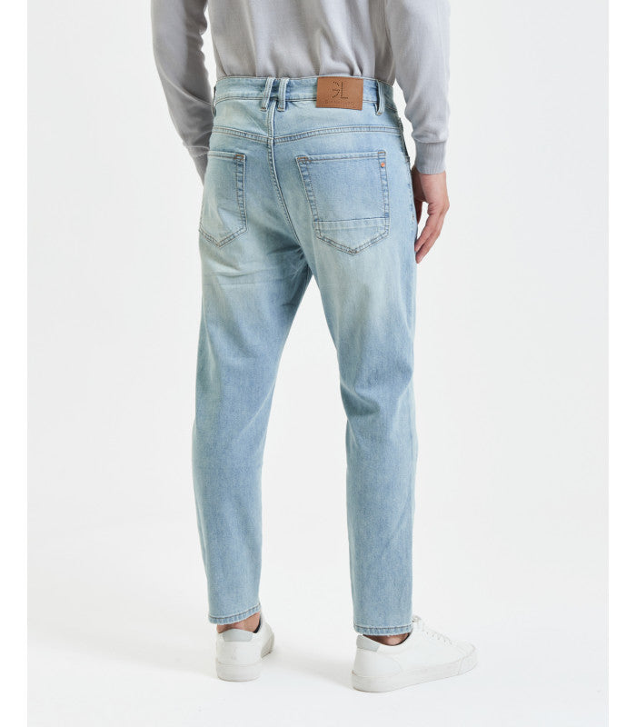 JEANS MIKE IN TELA ELASTICIZZATA CON MICRO ABRASIONI - CARROT FIT GL6266Q-S25