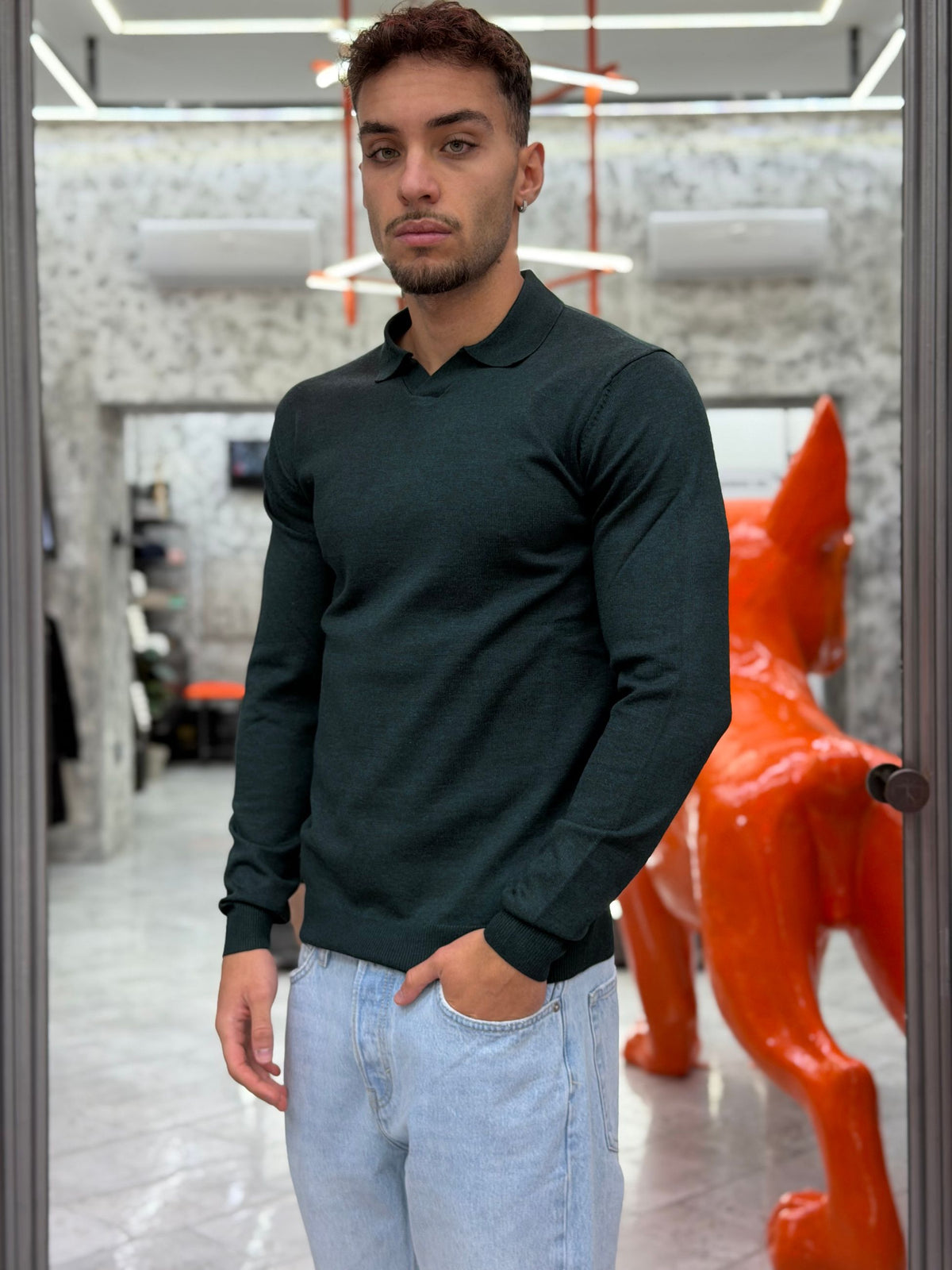 POLO RUGBY MANICA LUNGA BASIC IN MORBIDA VISCOSA - REGULAR FIT MI3336SS.FOR