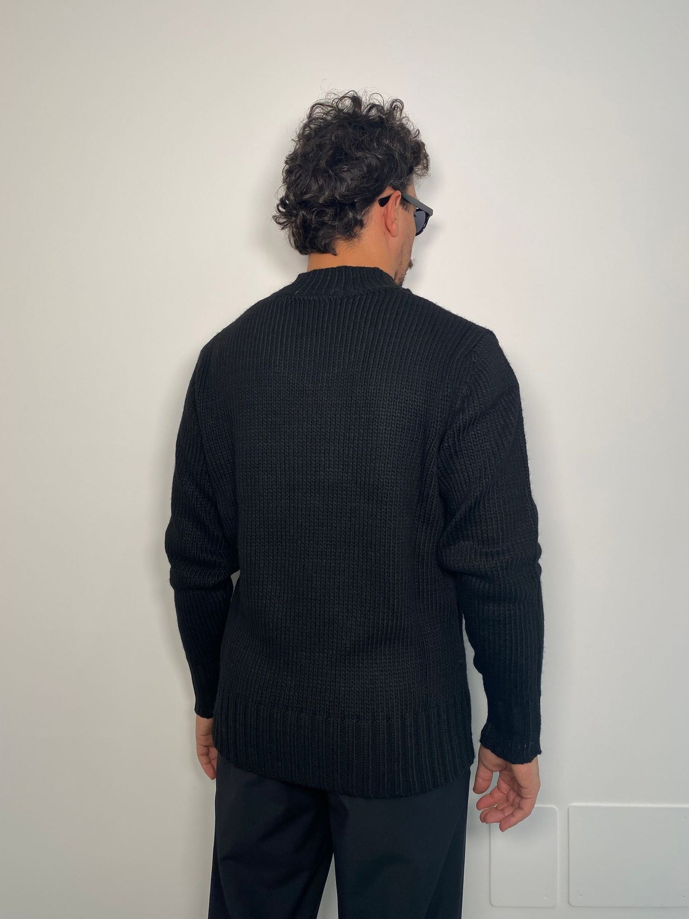MAGLIA GIROCOLLO IN MISTO LANA SCON SCOLLO V A PUNTA DI DIAMANTE - REGULAR FIT
