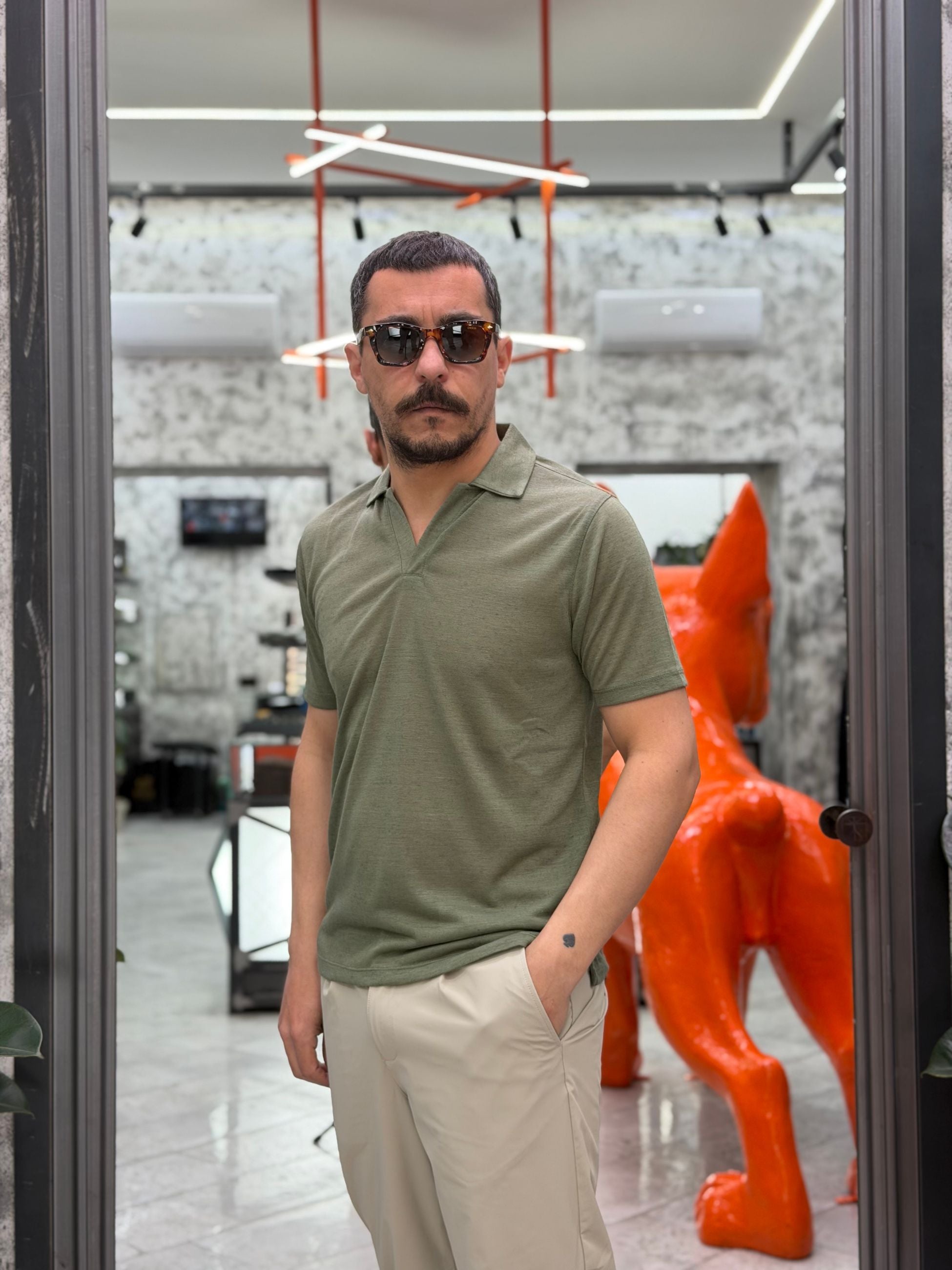 POLO DERBY MANICA CORTA IN MISTO LINO - REGULAR FIT PE3235SS.MIL