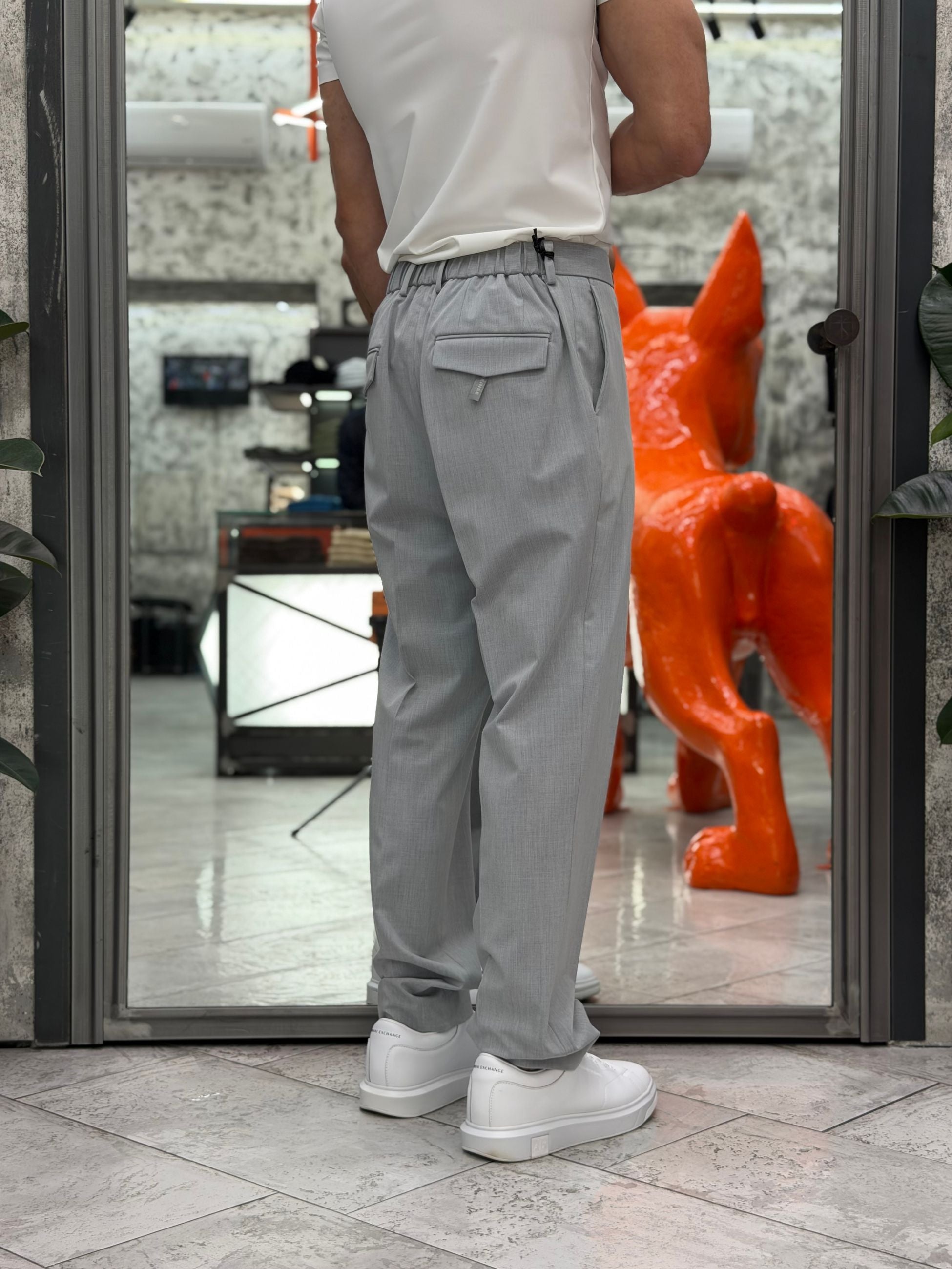 PANTALONE TASCA AMERICA CON COULISSE IN VITA IN TESSUTO ELEGANTE - REGULAR FIT PSE1506SS.PER