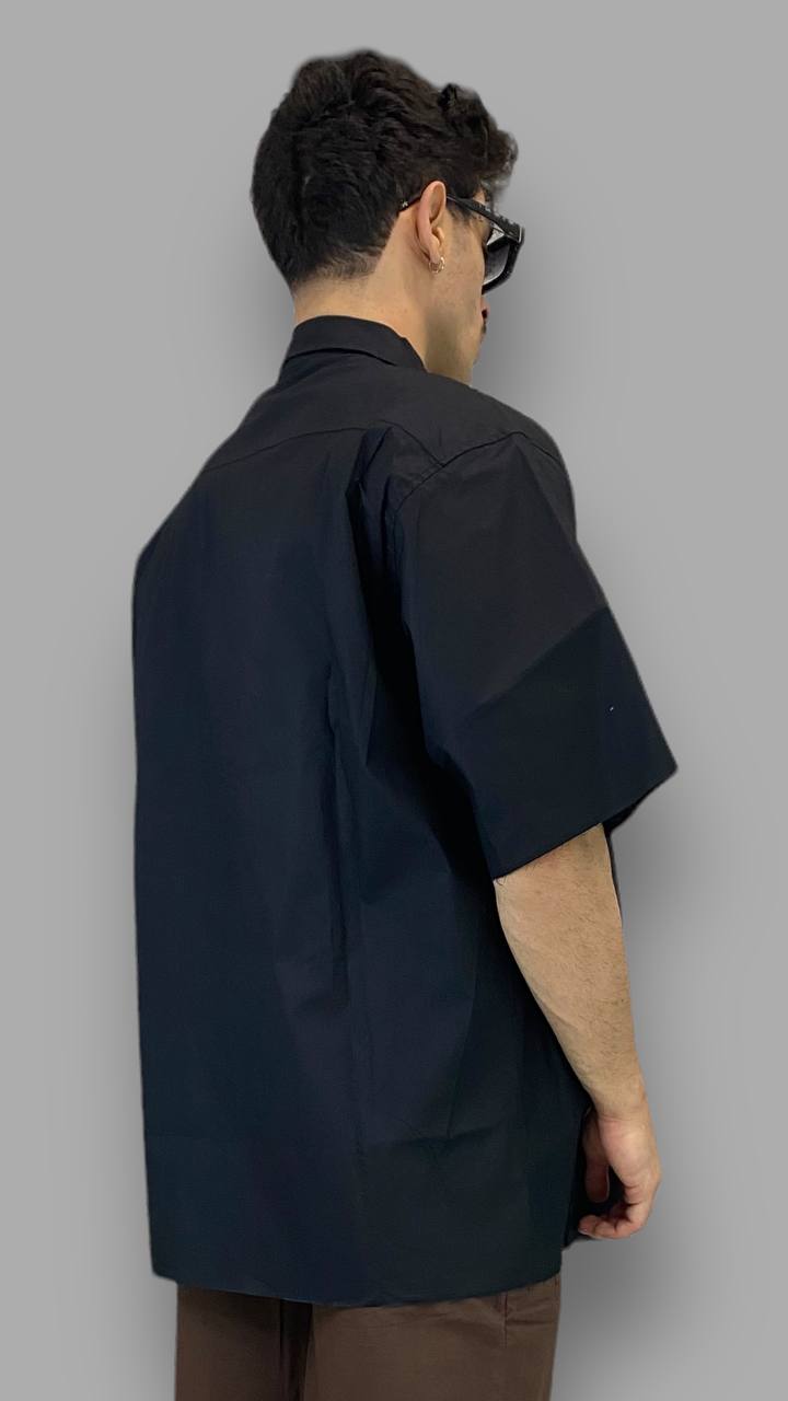 CAMICIA MANICA 3/4 CON TASCONE E CHIUSURA ZIP - OVERSIZE FIT