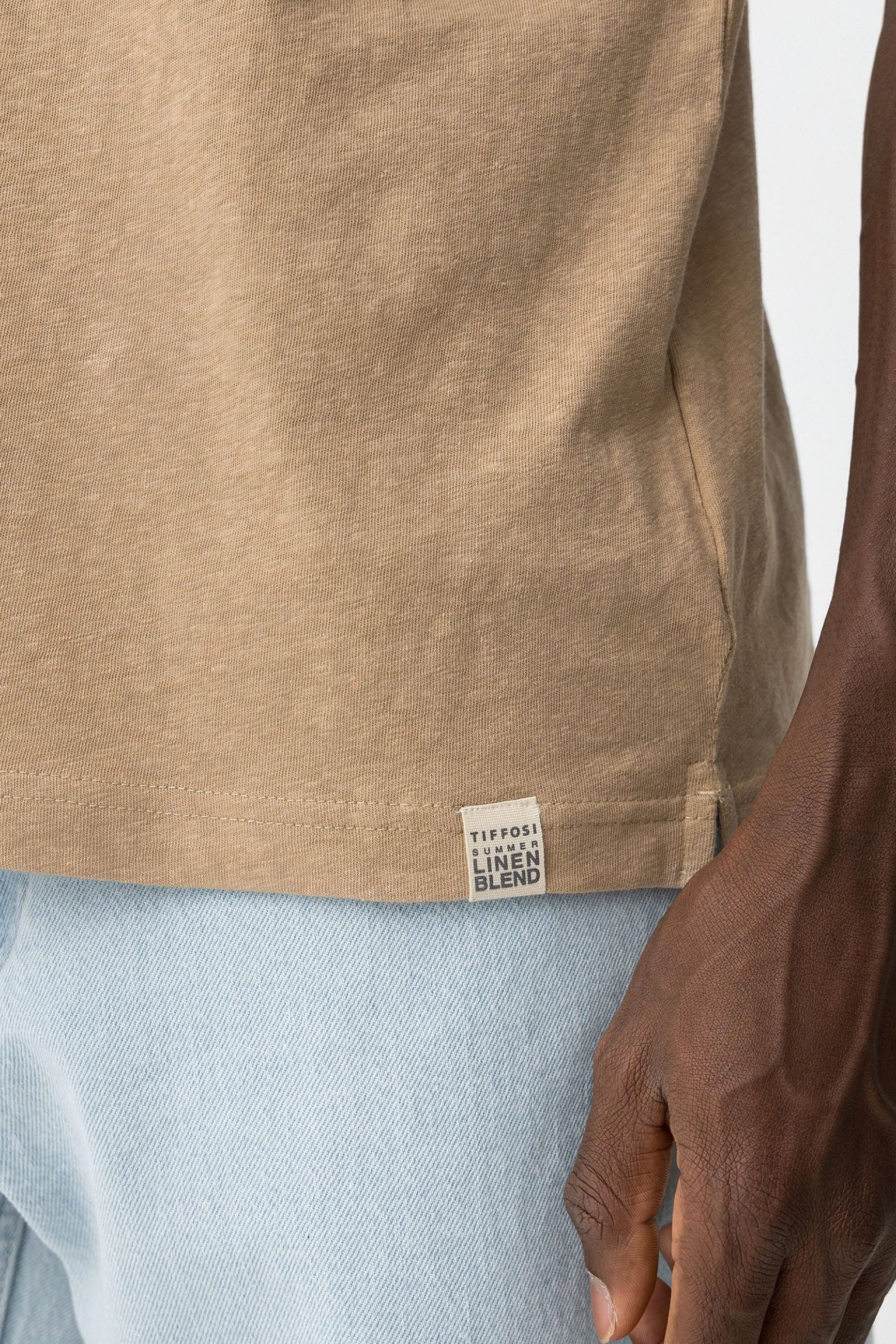 POLO FOREST IN MISTO LINO/COTONE - REGULAR FIT 10065753.BEI