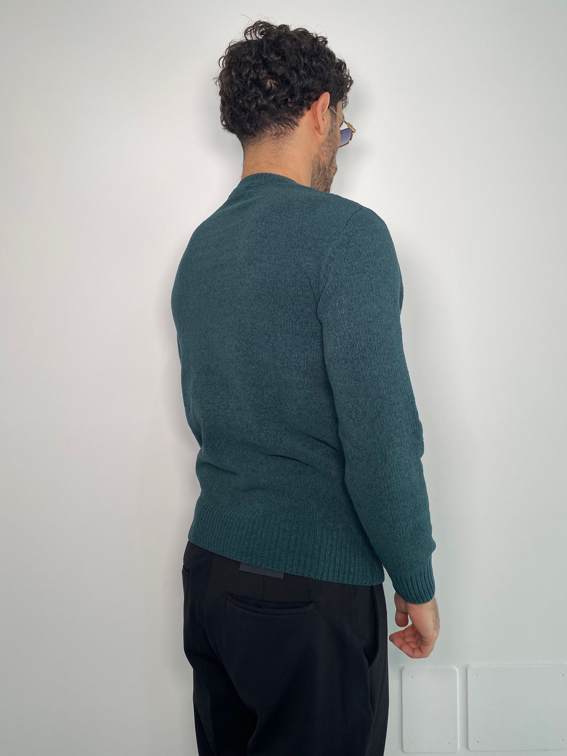 MAGLIA GIROCOLLO BASIC IN MORBIDA CINIGLIA - SLIM FIT