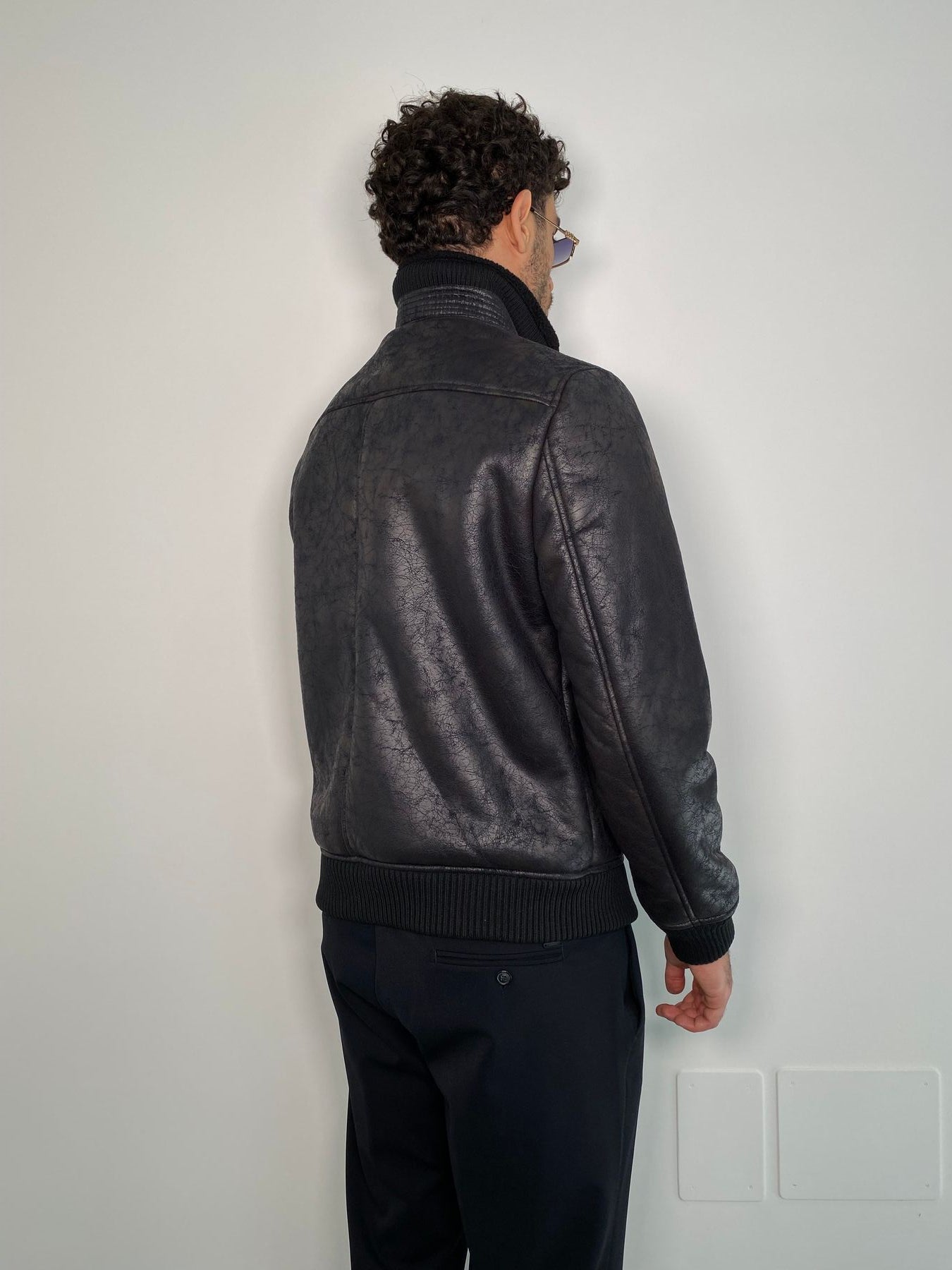 ECOMONTONE EFFETTO VINTAGE CON COLLO ALTO ED ELASTICO AL FONDO - REGULAR FIT