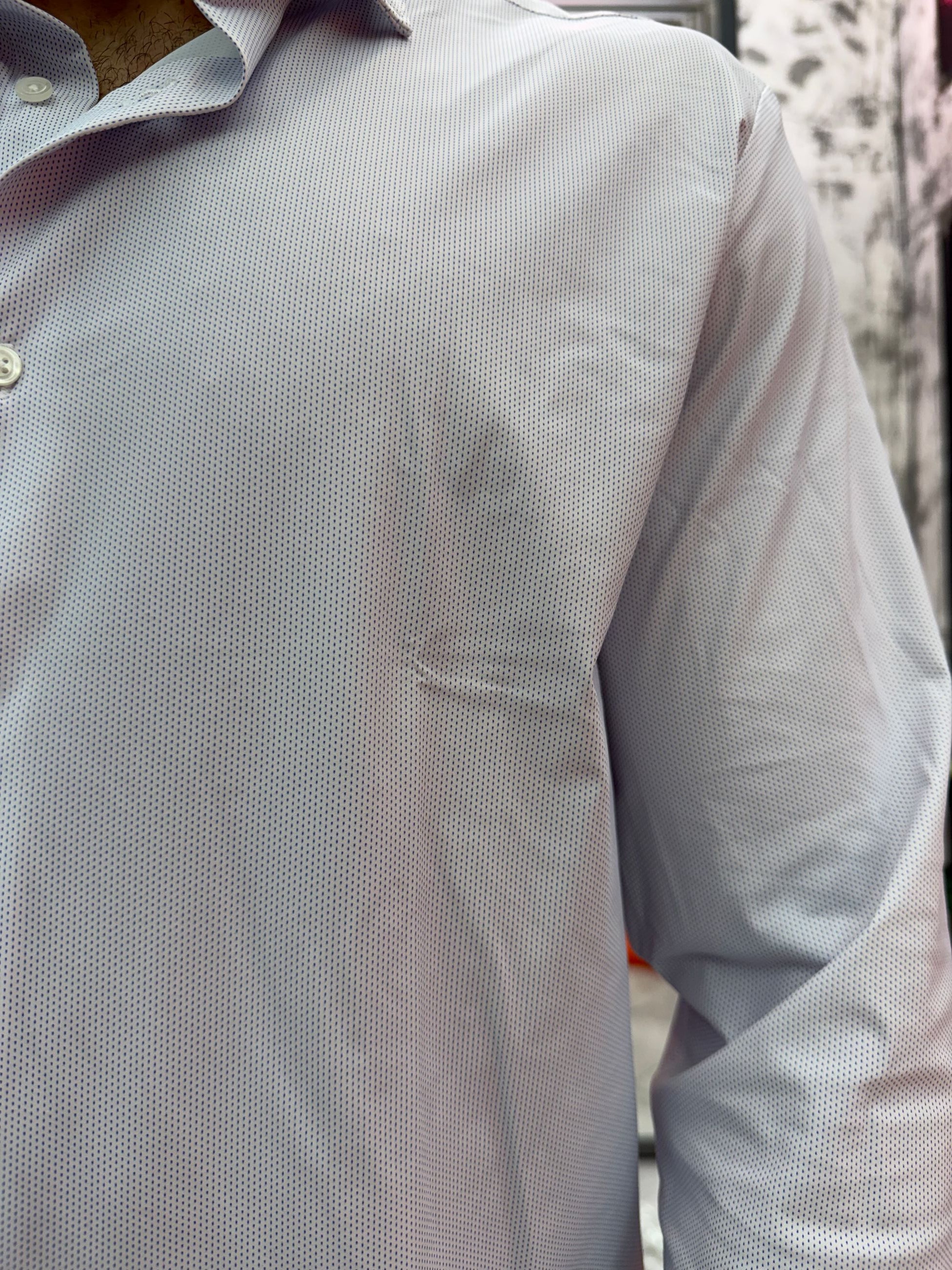 CAMICIA NO STIRO IN TESSUTO PREMIUM ELASTICIZZATO MICRO FANTASIA - REGULAR FIT FIO4151