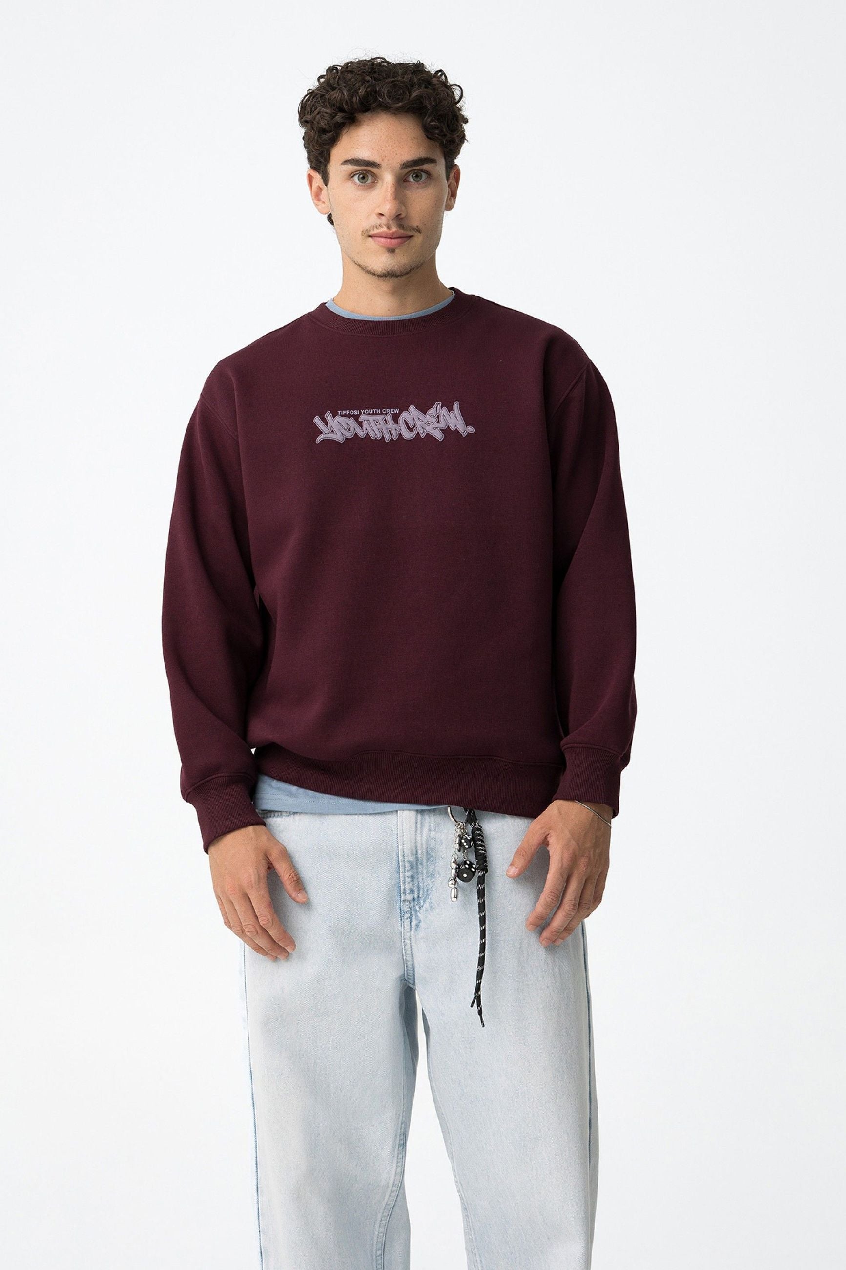 FELPA RIDLEY CON STAMPE GRAFICHE FRONTE/RETRO 10061532.BOR