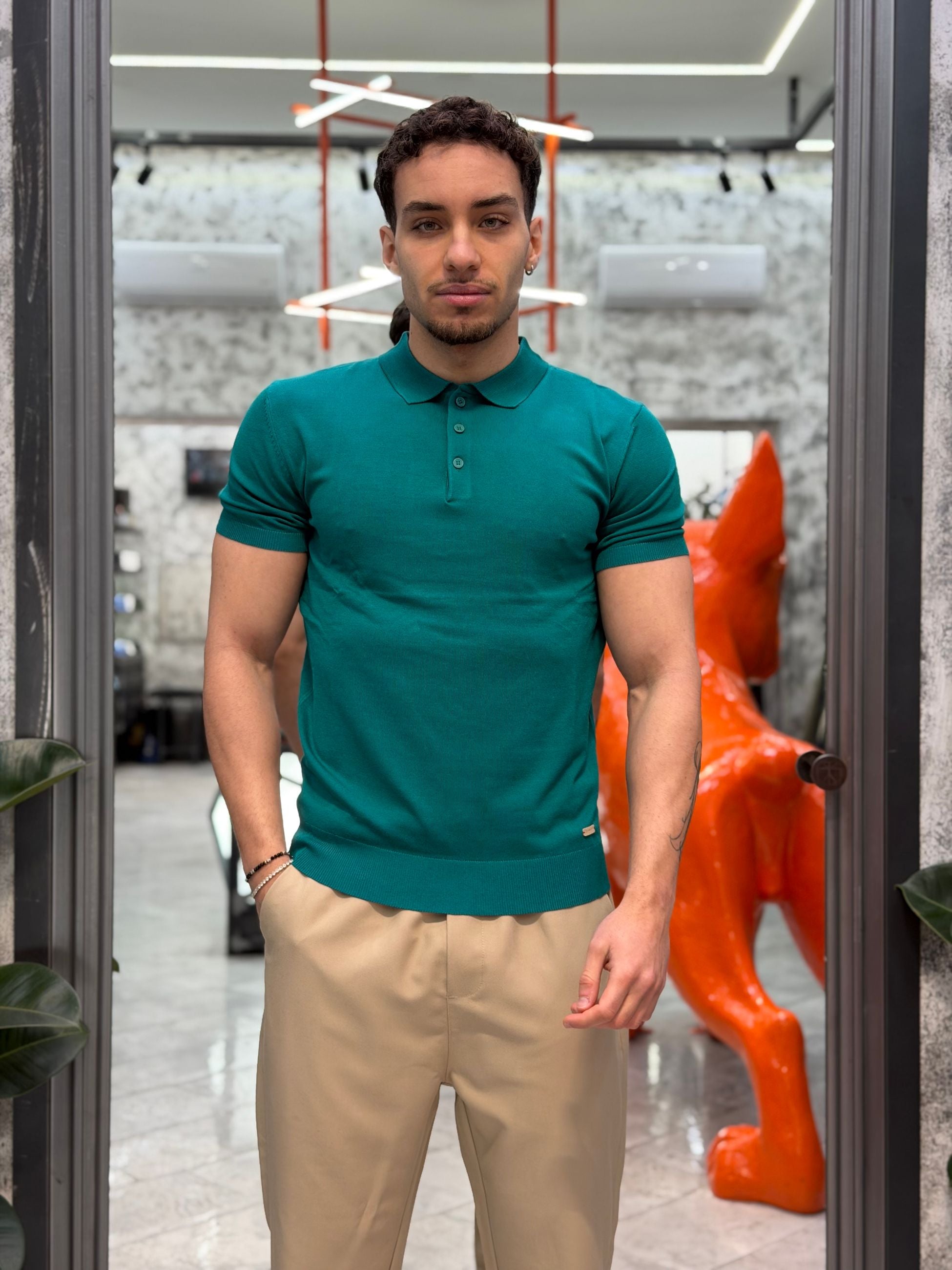 POLO MANICA CORTA CON 3 BOTTONI IN LEGGERA VISCOSA - REGULAR FIT GL511S-S26.SME