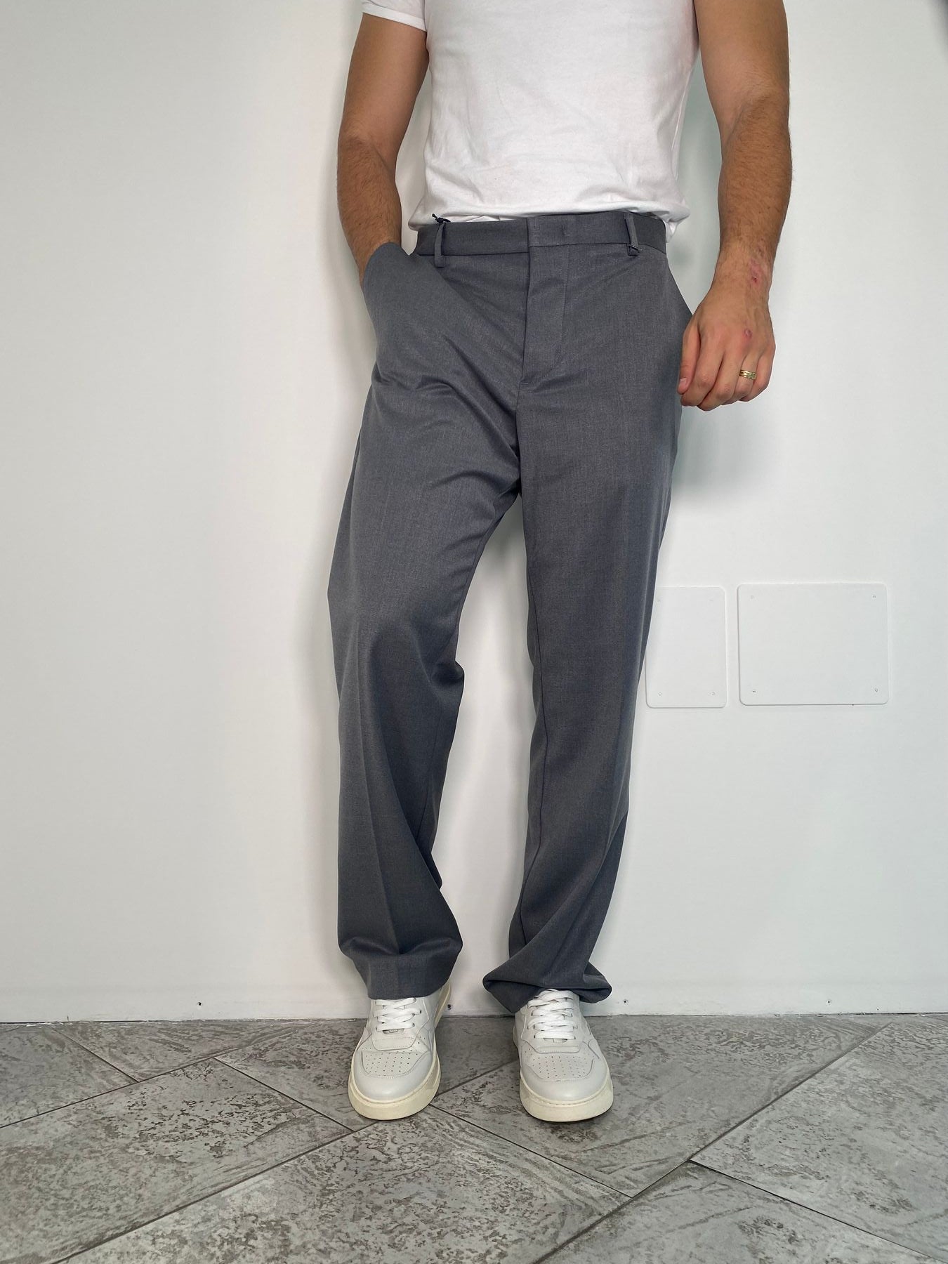 PANTALONE DA ABITO TASCA AMERICA FONDO AMPIO - RELAXED FIT