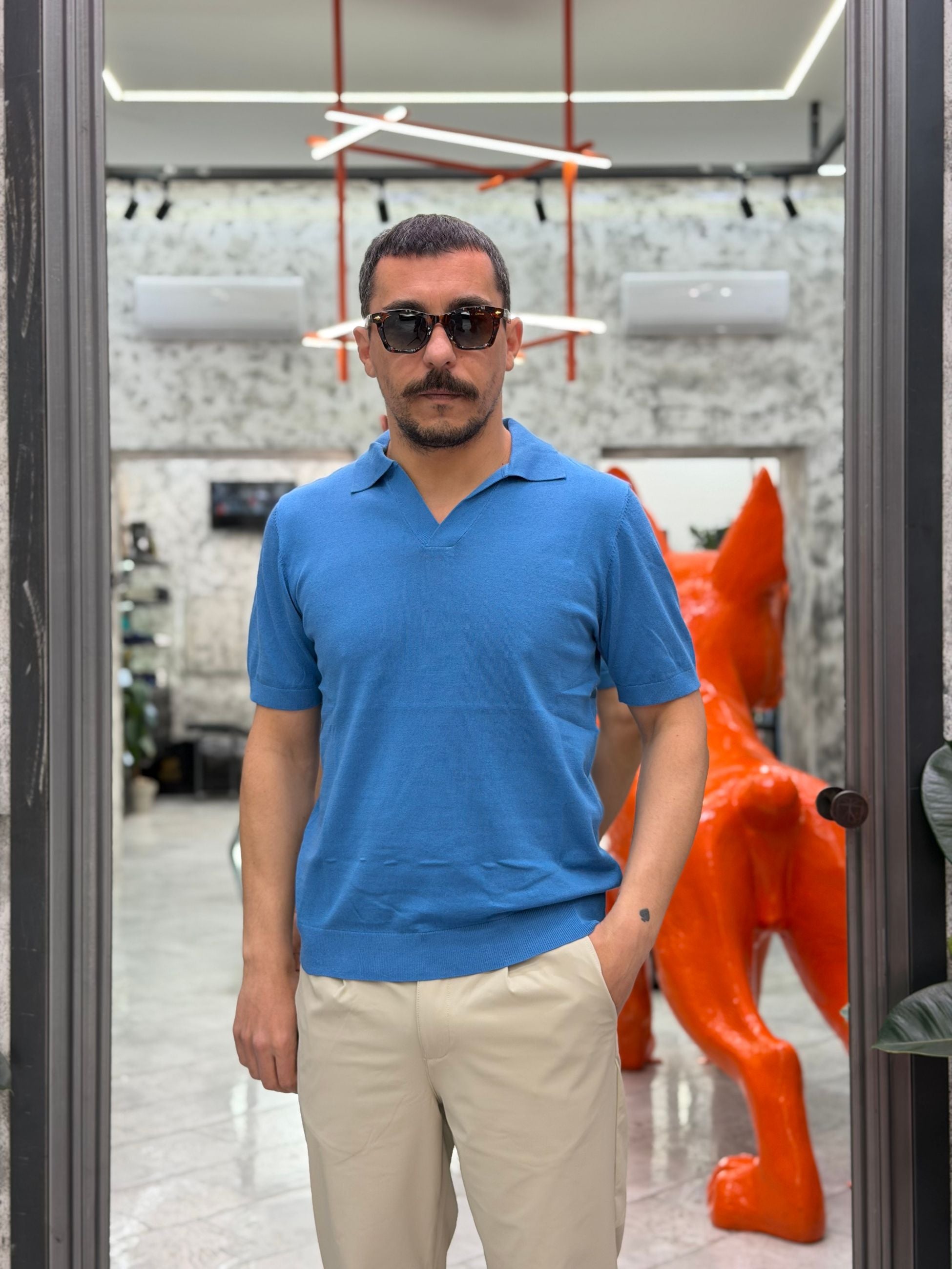 POLO DERBY MANICA CORTA IN 100% COTONE PREMIUM - REGULAR FIT ME3187SS.OCE
