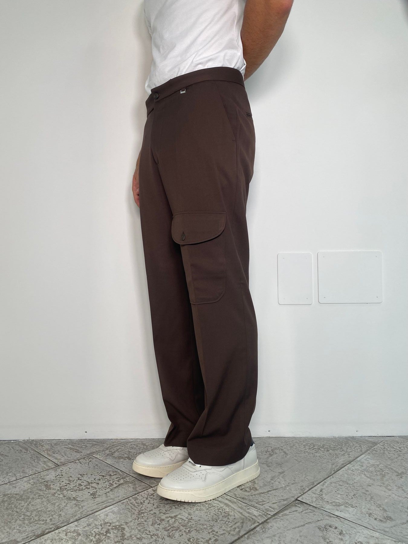 PANTALONE DA COORDINATO FONDO AMPIO CON TASCONE SUL DAVANTI - RELAXED FIT