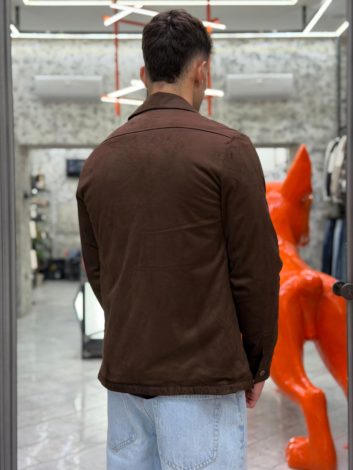 GIUBBINO IMBOTTITO MODELLO OVERSHIRT IN ECORENNA CON TASCHE APPLICATE - REGULAR FIT GL9827-F26.COF