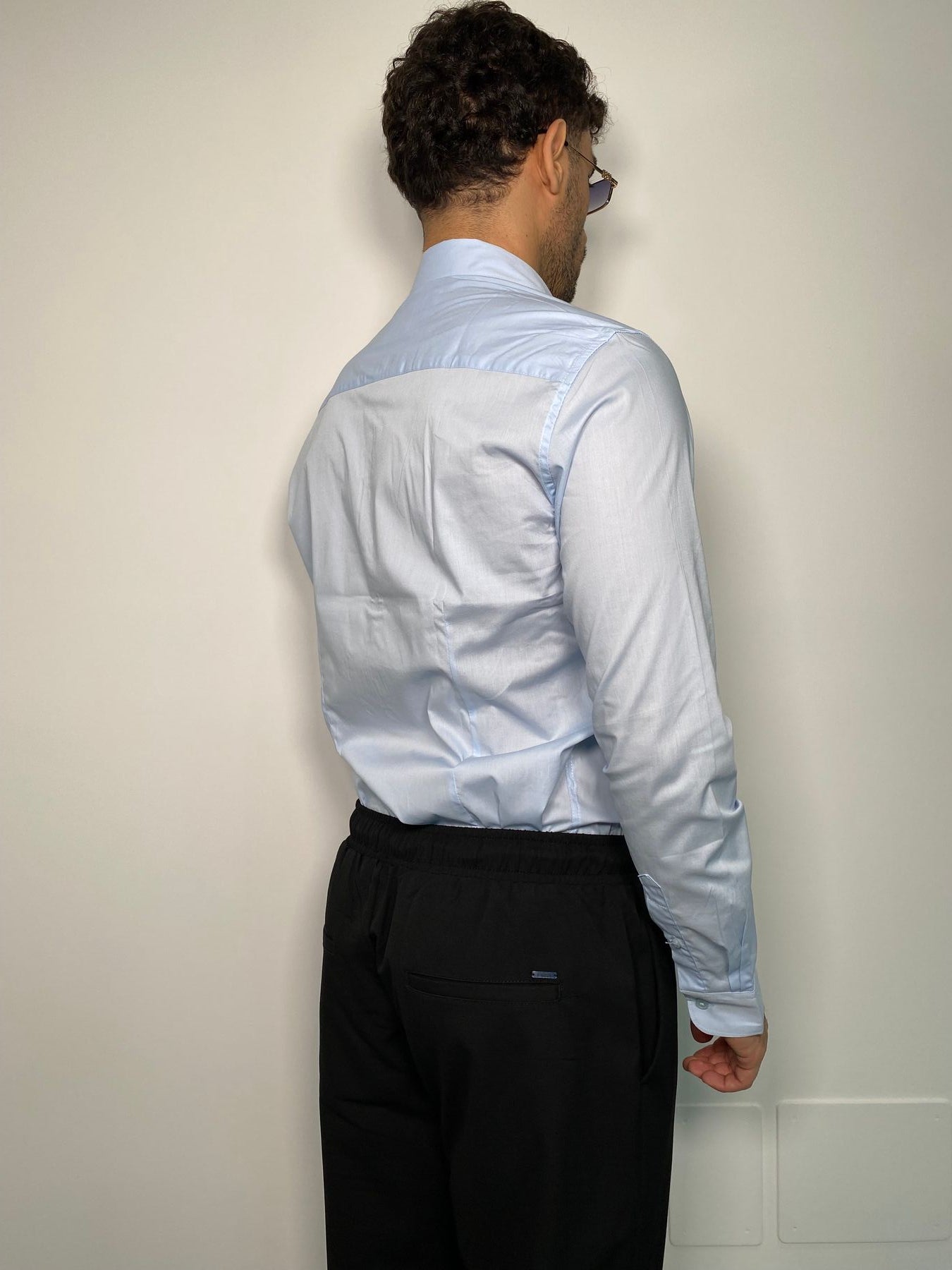 CAMICIA BASIC IN COTONE ELASTICIZZATO - SLIM FIT