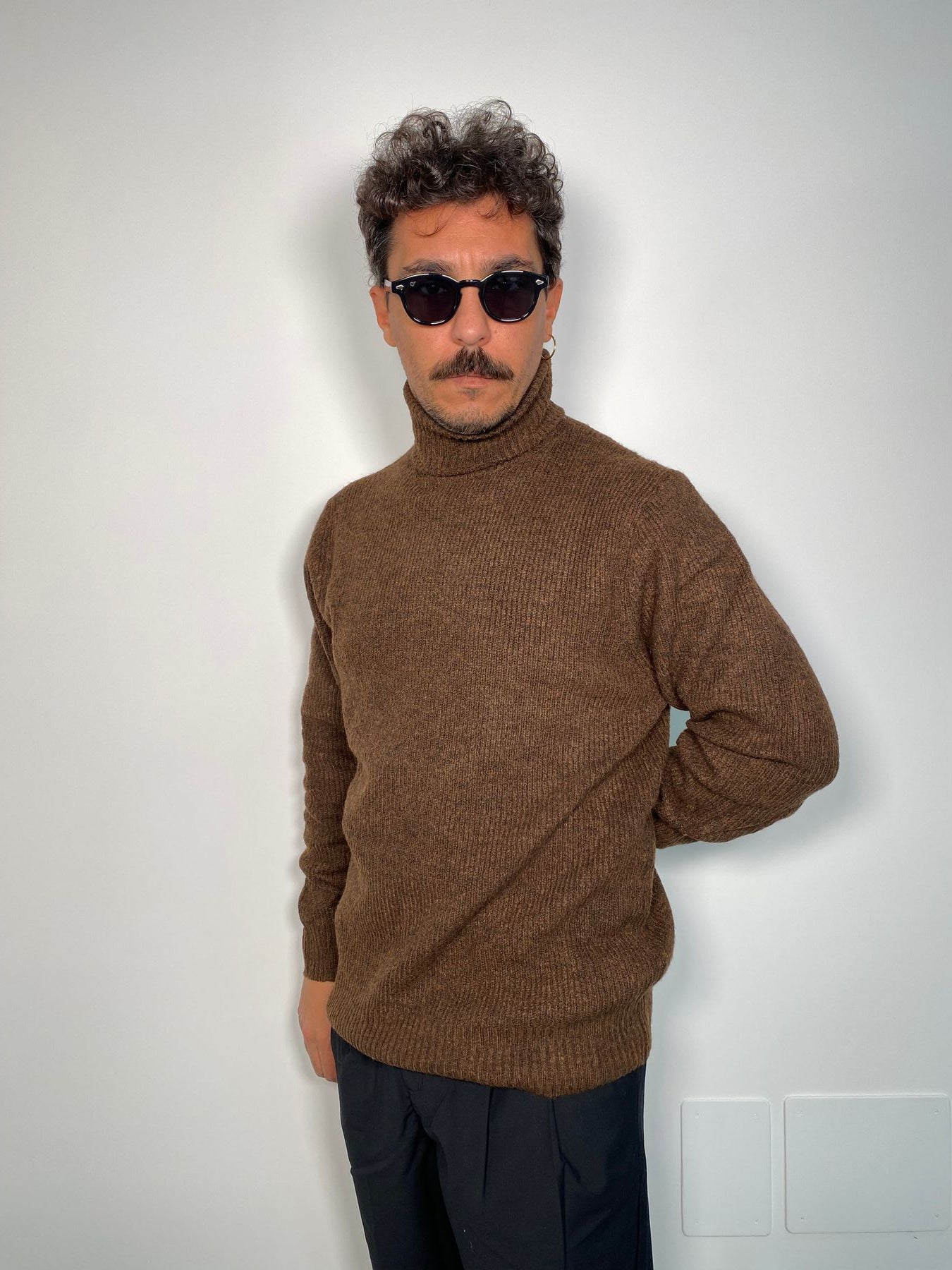 MAGLIA DOLCEVITA IN MICRO TRAMA - REGULAR FIT