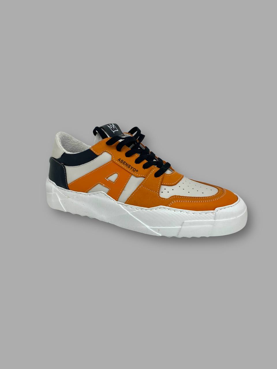 SNEAKERS BASSE IN PELLE BICOLOR CON LOGO