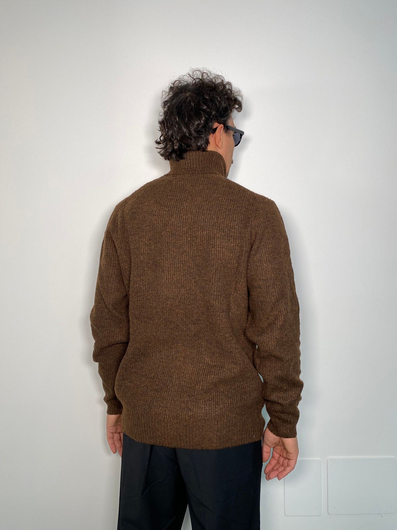MAGLIA DOLCEVITA IN MICRO TRAMA - REGULAR FIT