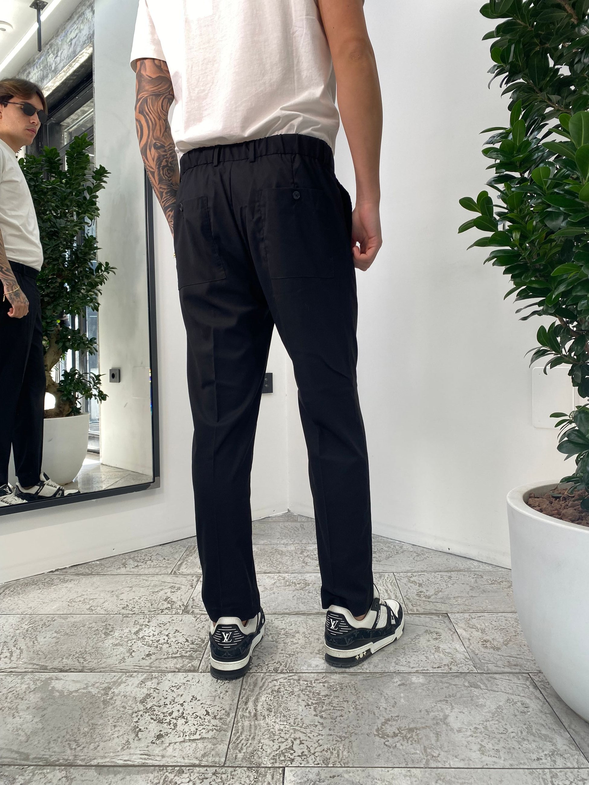 PANTALONE DA COORDINATO IN TESSUTO ELEGANTE CON COULISSE IN VITA - RELAXED FIT PSE1396SS.NER
