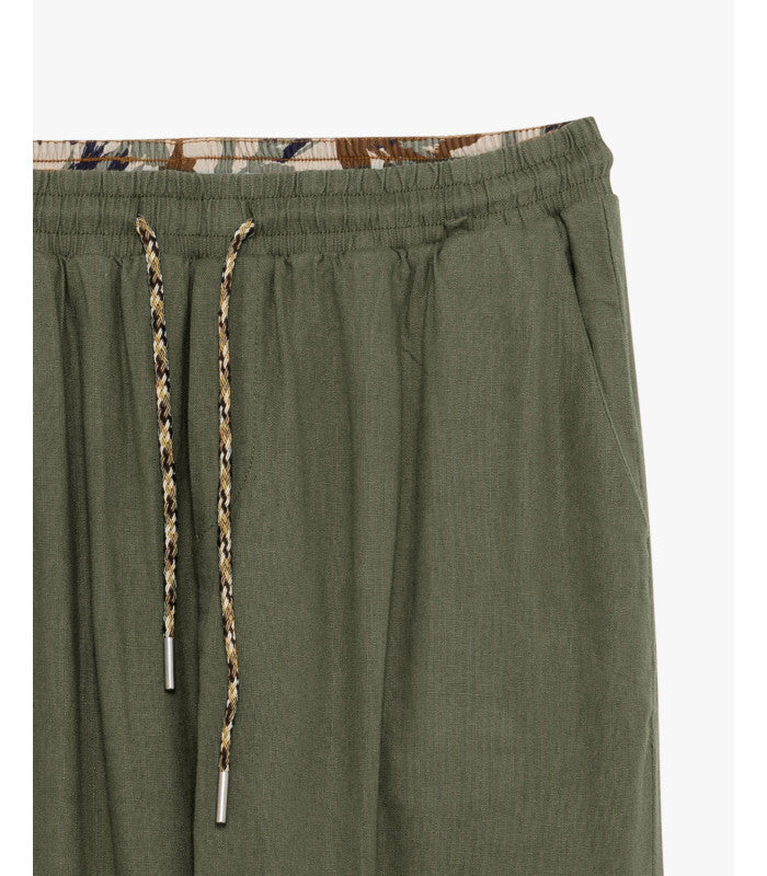 PANTALACCIO IN 100% LINO CON ACCESSORIO CATENA REMOVIBILE - REGULAR FIT FJ3270-S25.VMIL