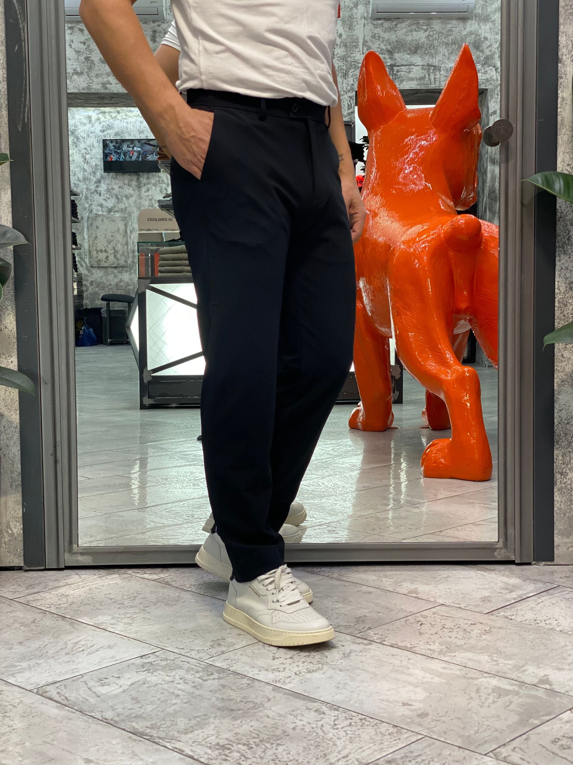 PANTALONE ELEGANTE DA COMPLETO IN TESSUTO TECNICO ELASTICIZZATO SUPER COMFORT - REGULAR FIT PSI1462SS.NER