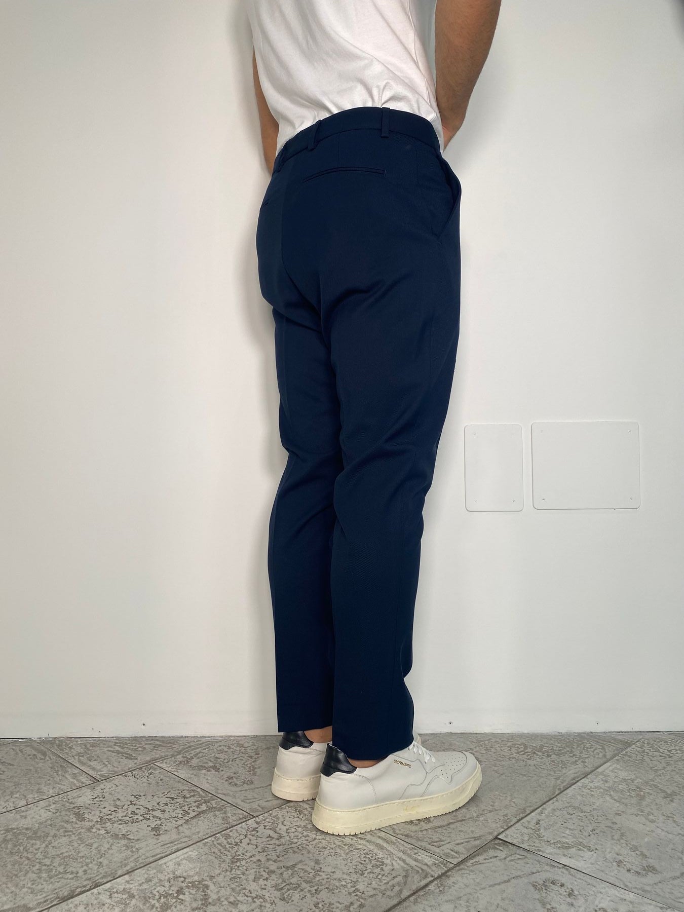 PANTALONE DA ABITO TASCA AMERICA FONDO REGOLARE - REGULAR FIT