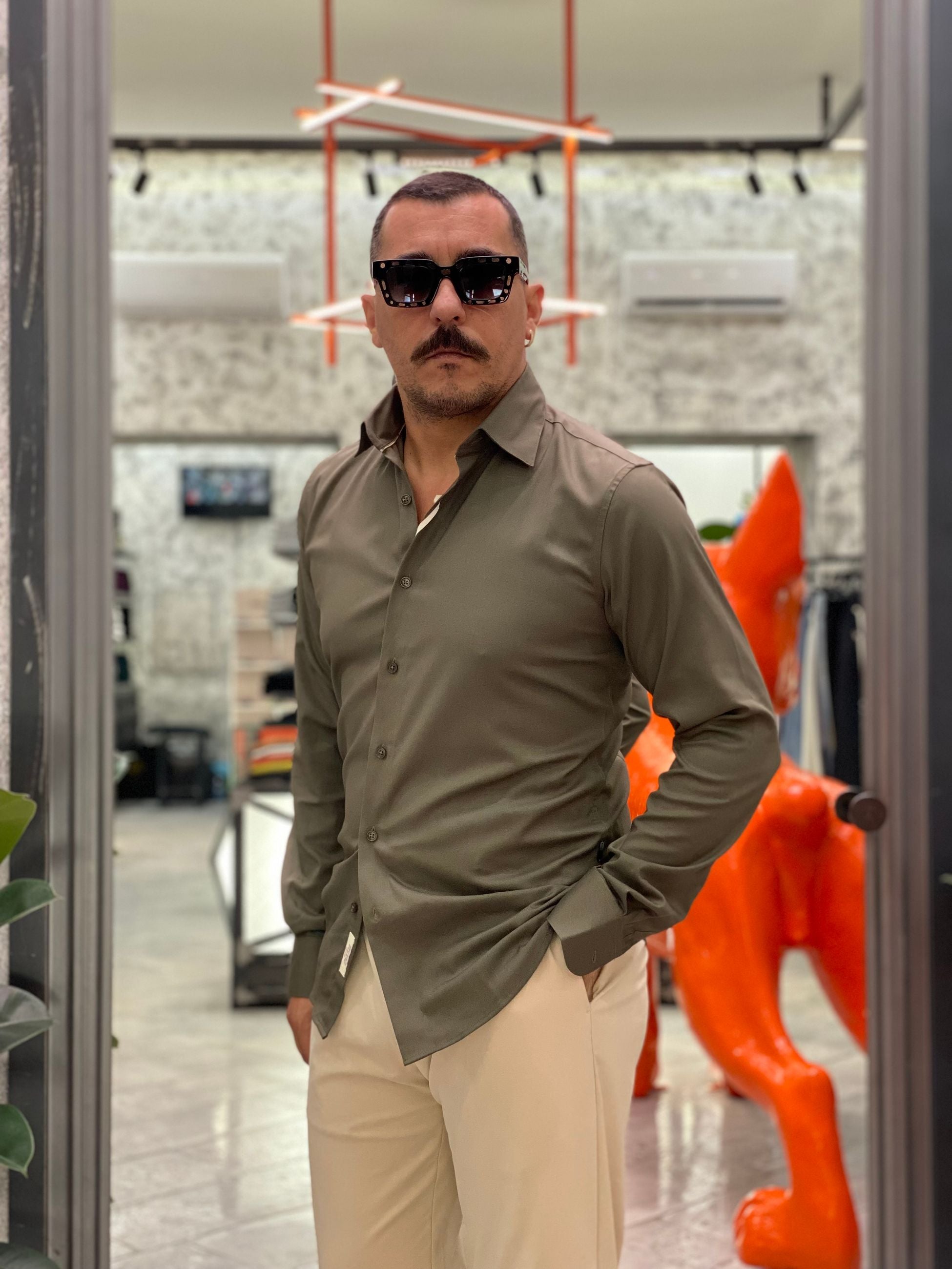 CAMICIA ELEGANTE IN MISTO MODAL CON COLLETTO CLASSICO - REGULAR FIT GL1011TB.VMIL
