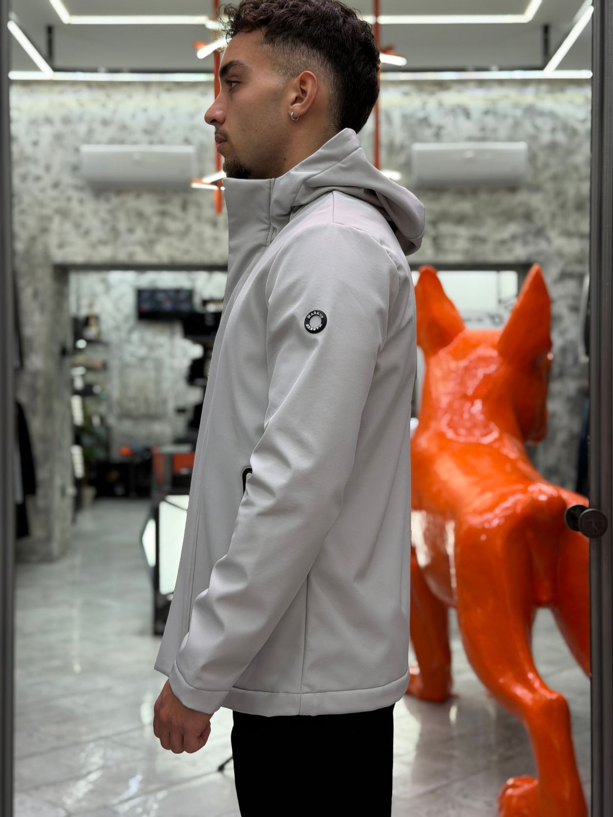 PARKA CORTO IN TESSUTO SOFTSHELL ANTIPIOGGIA E ANTIVENTO - REGULAR FIT MK9940016.PER