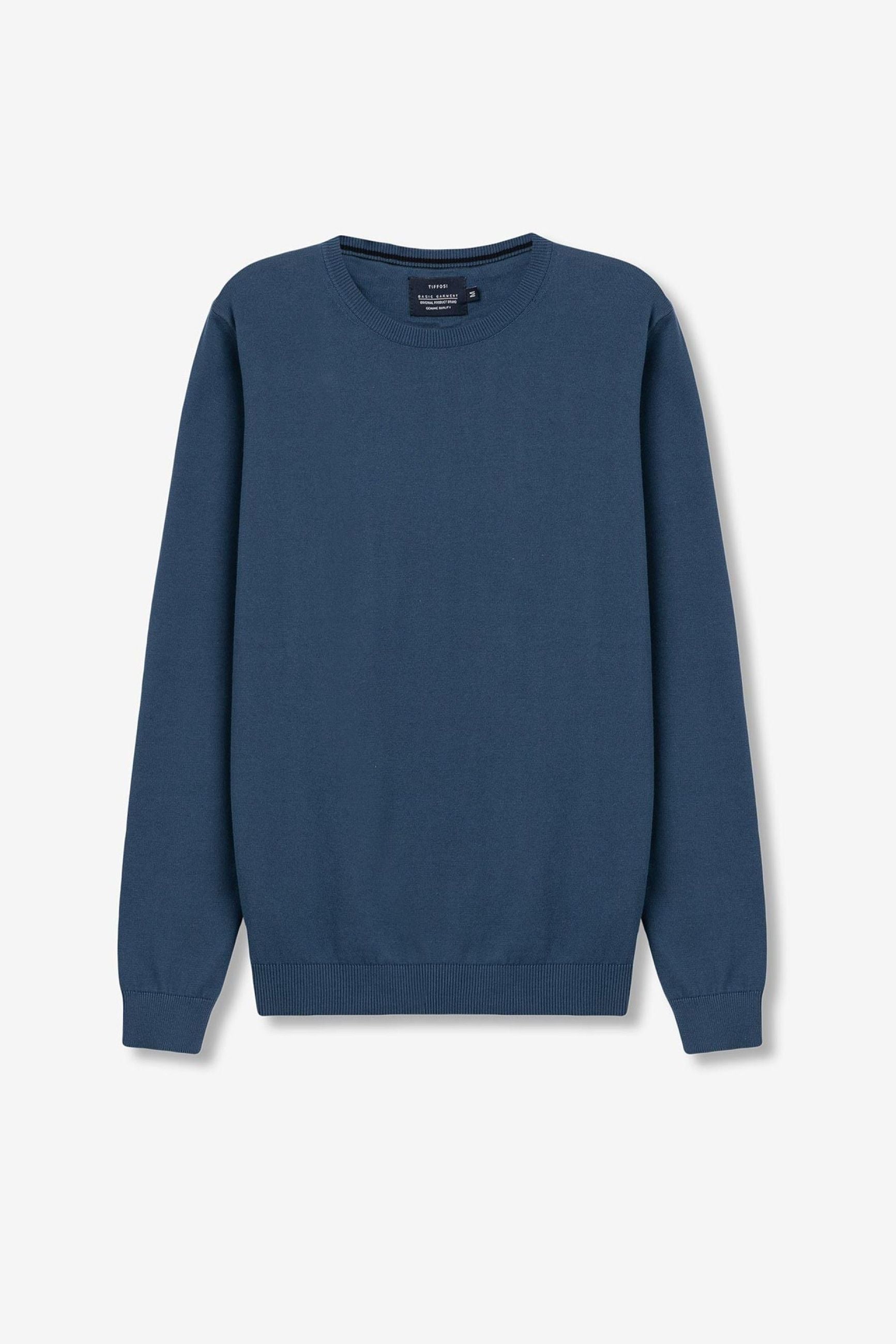 MAGLIA GIROCOLLO BOSS IN 100% COTONE - REGULAR FIT 10041585.ROY