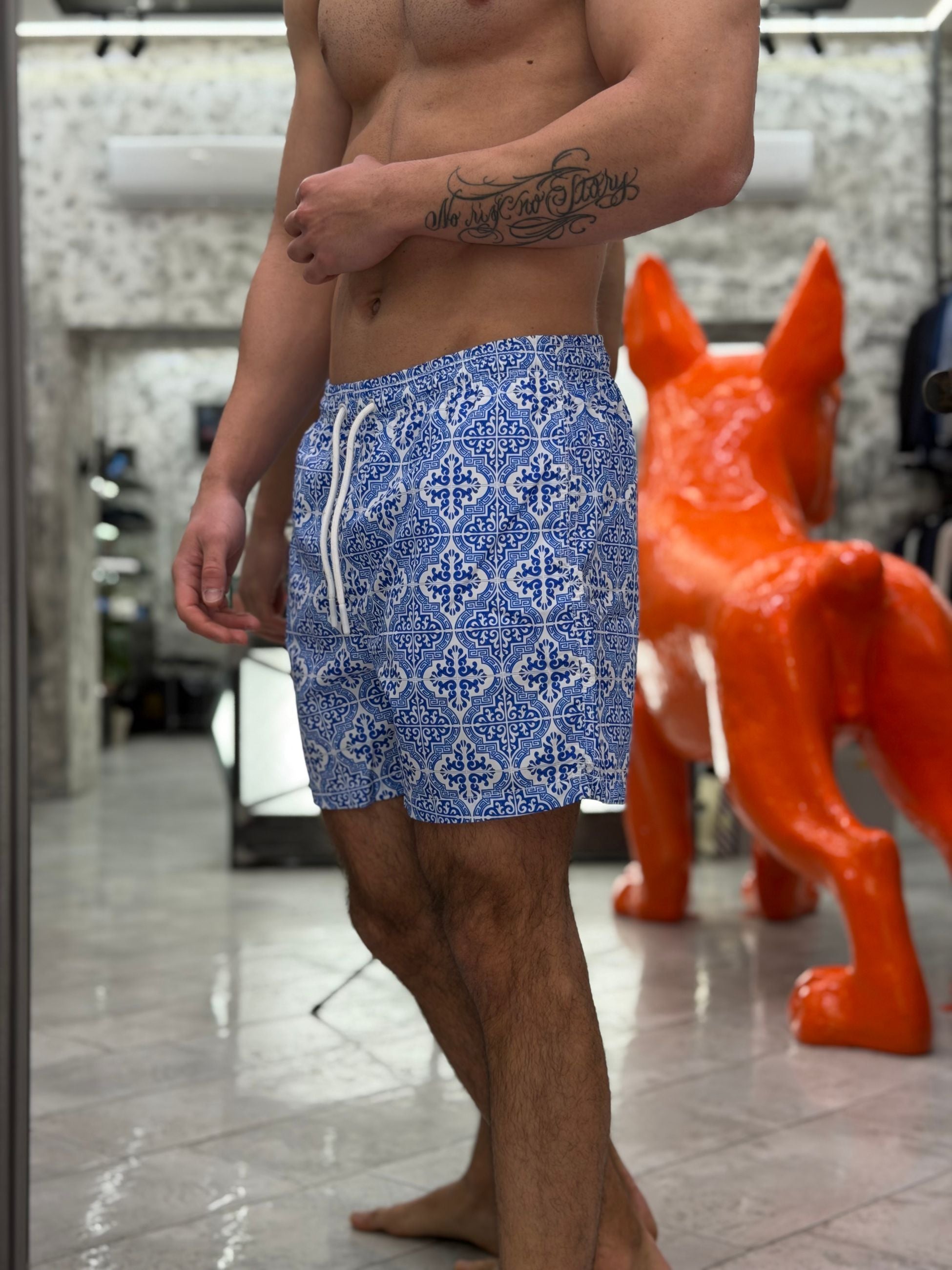 COSTUME DA BAGNO MODELLO BOXER FANTASIA MAIOLICA CAPRESE - REGULAR FIT PL455