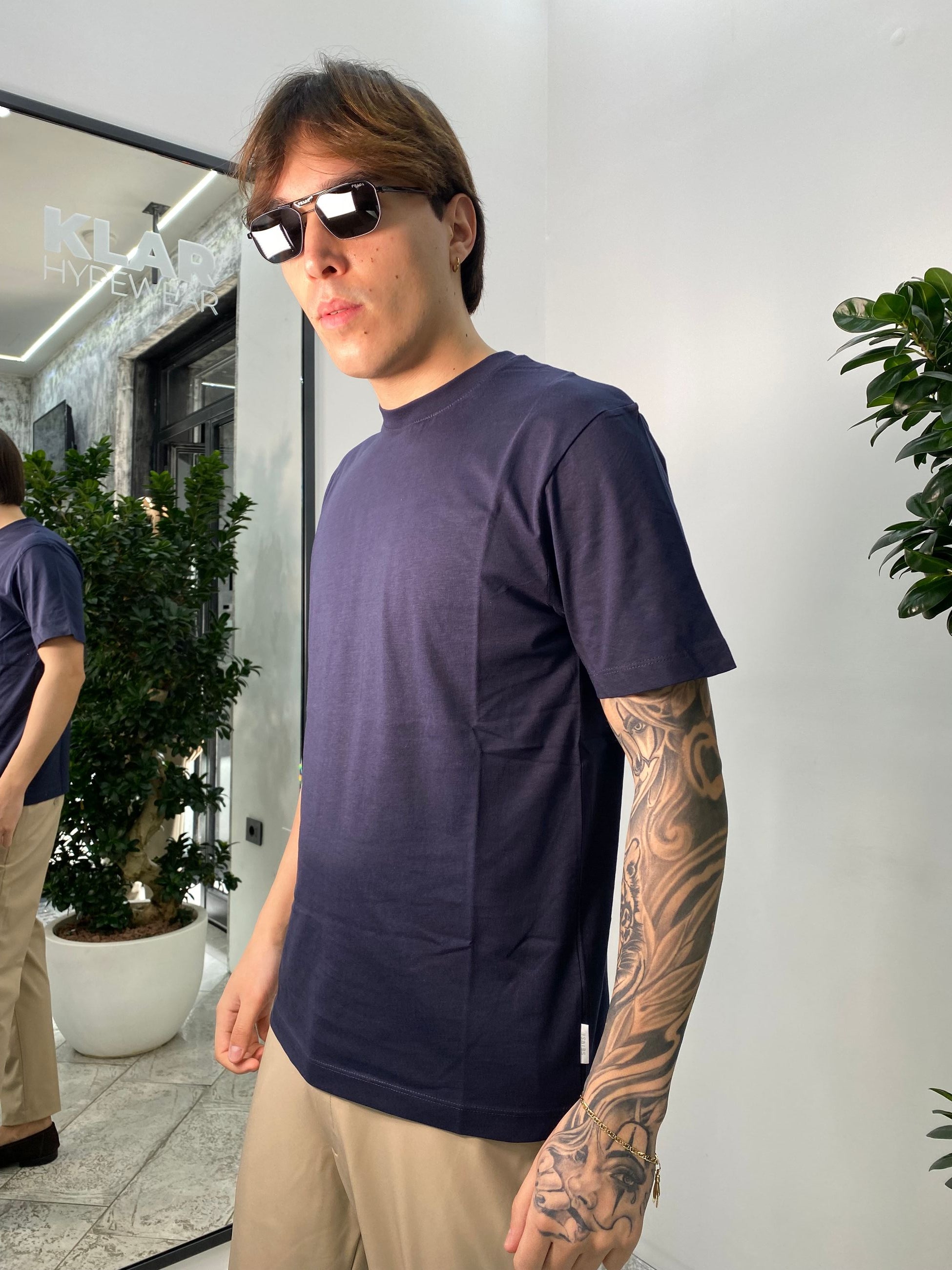 T-SHIRT BASIC IN 100% COTONE PREMIUM - REGULAR FIT TE2962SS.BLU