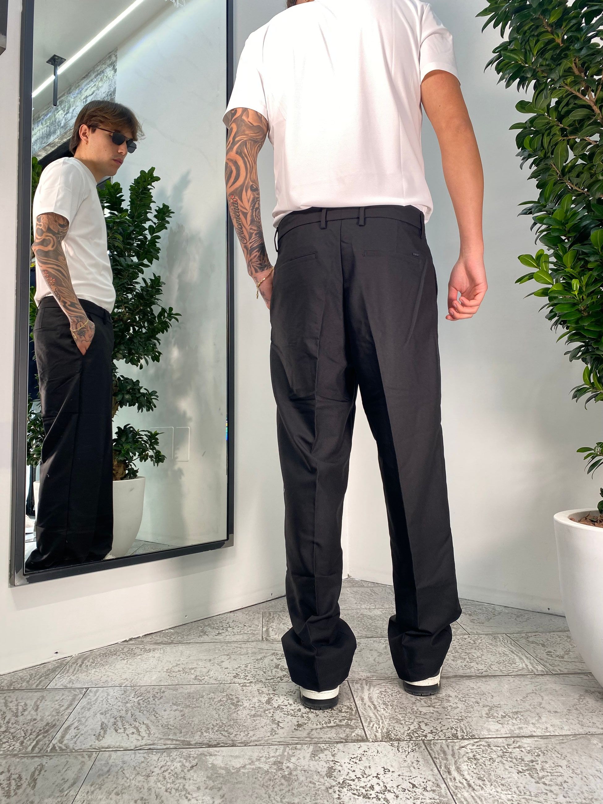PANTALONI OLIVER TASCA AMERICA WIDE LEG - RELAXED FIT GL5163BD.NER