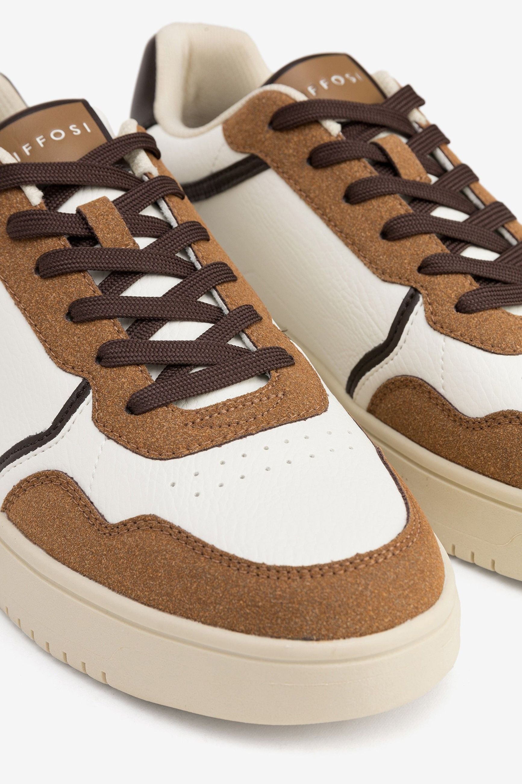 SNEAKERS OLIVIER IN ECOPELLE CON INSERTI ECOCAMOSCIO IN CONTRASTO 10064771