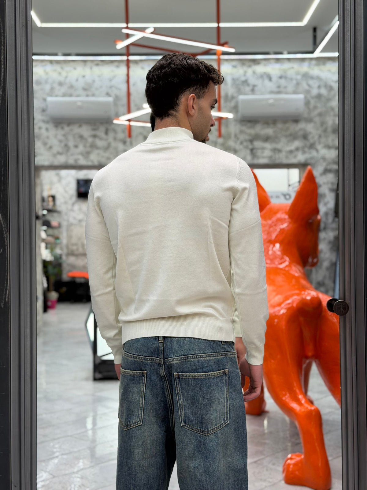 MAGLIA LUPETTO MEZZA ZIP IN MORBIDA VISCOSA - REGULAR FIT GL35136GZ-F26.PAN