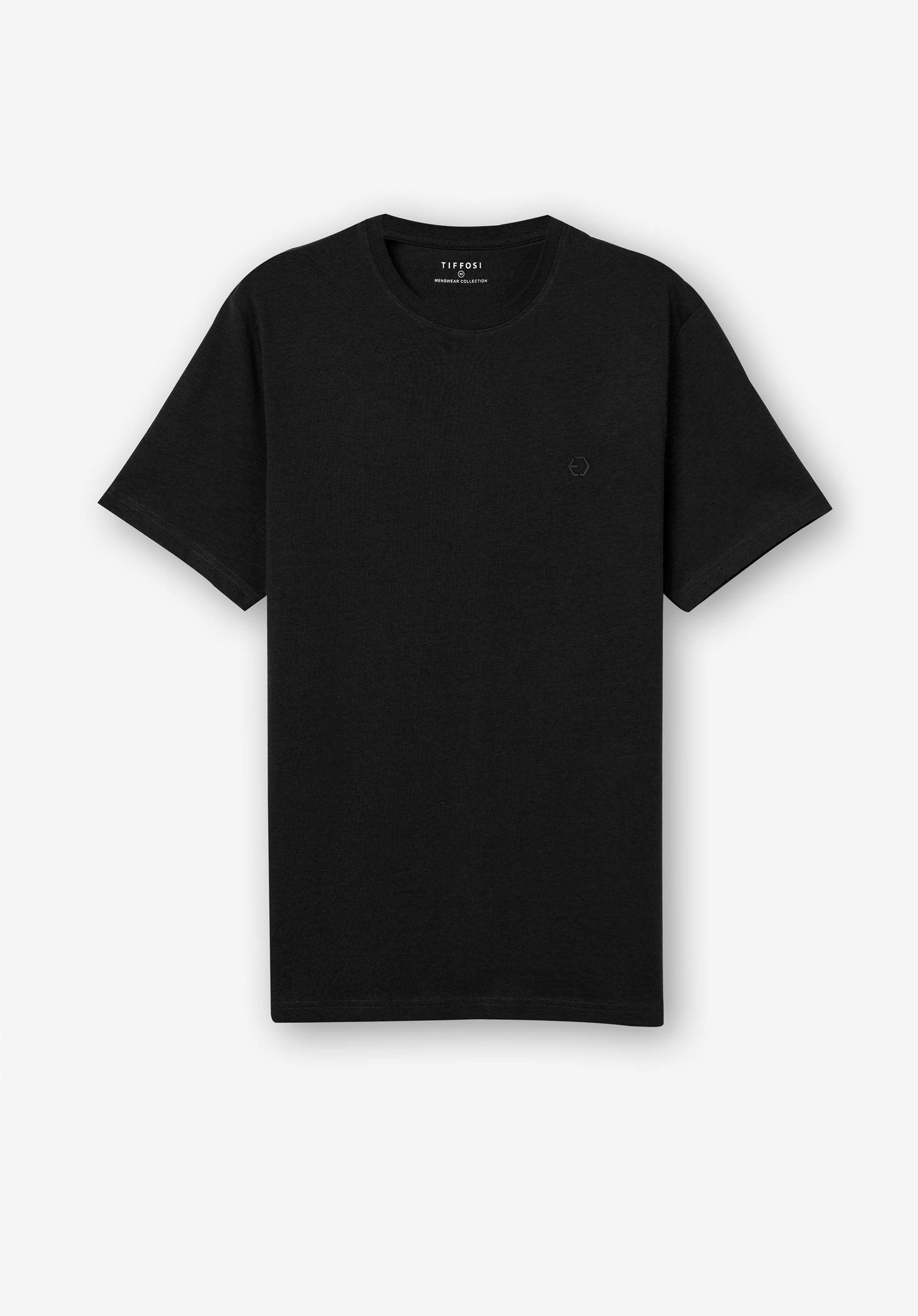T-SHIRT BARTON BASIC IN 100% COTONE CON LOGO LATO CUORE - REGULAR FIT 10048304.NER