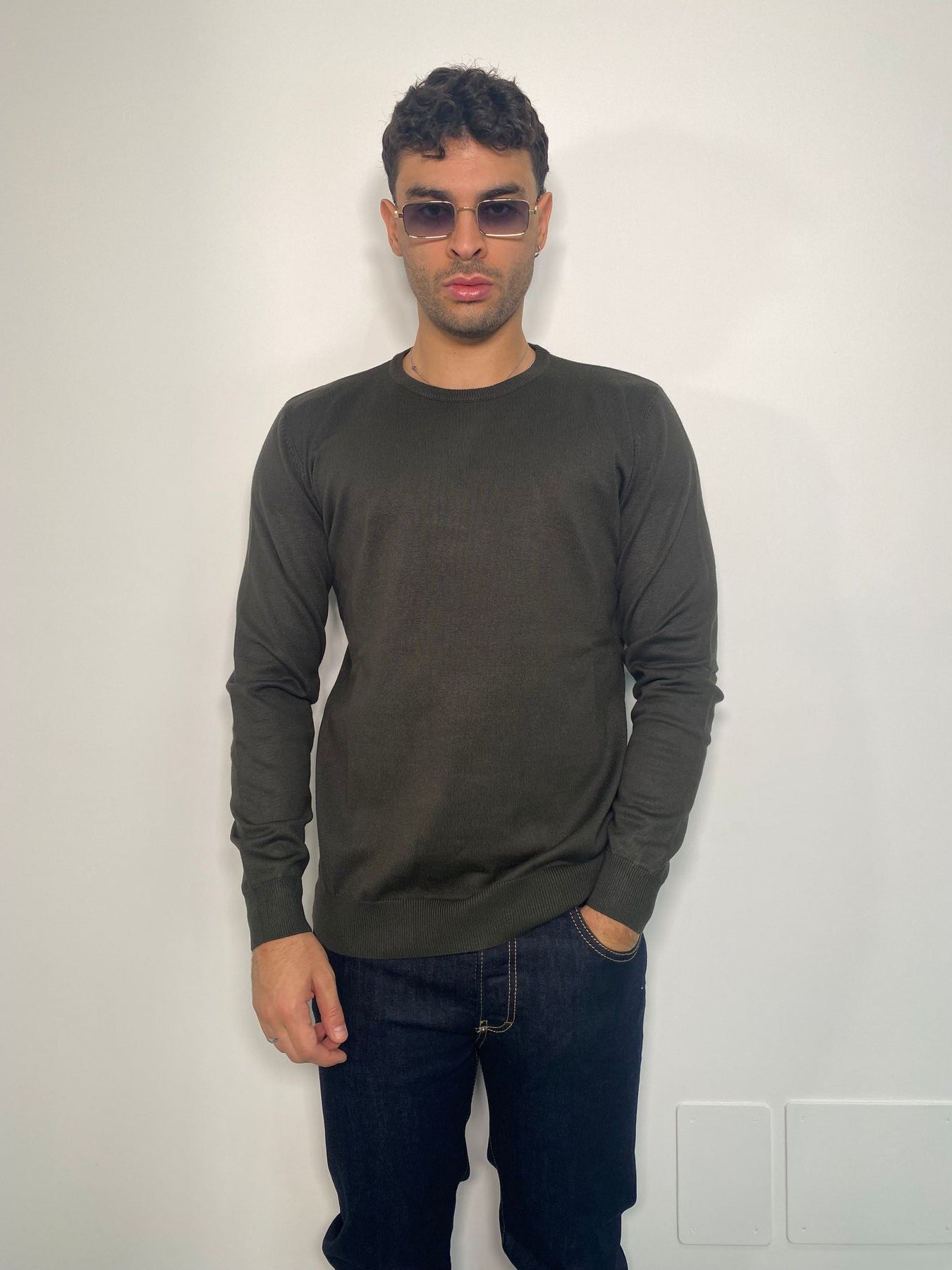 MAGLIA GIROCOLLO BASIC IN MISTO VISCOSA - REGULAR FIT
