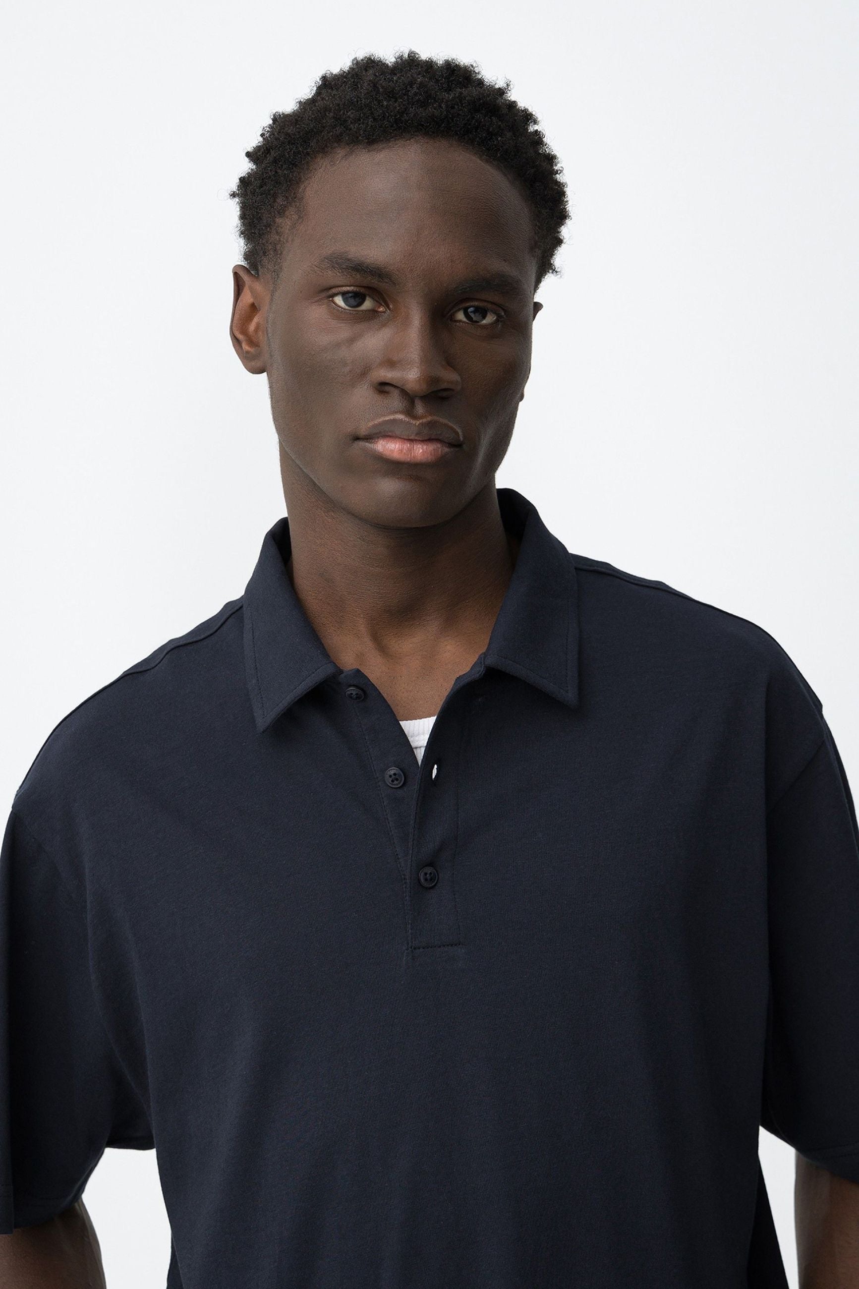 POLO NATHAN MANICA CORTA IN JERSEY DI COTONE - RELAXED FIT 10064584.BLU