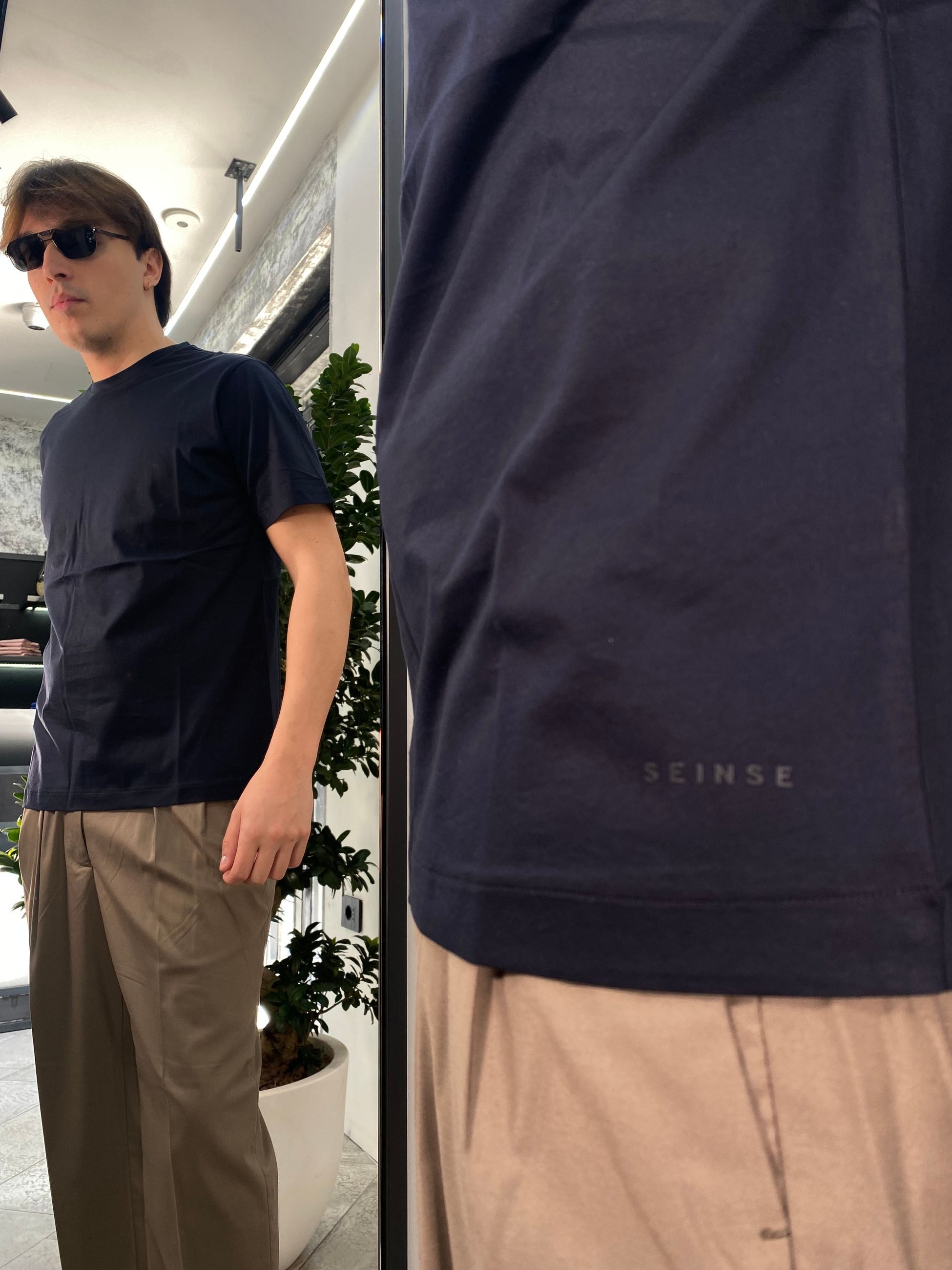 T-SHIRT BASIC IN COTONE MERCERIZZATO - REGULAR FIT TE2977SS.BLU