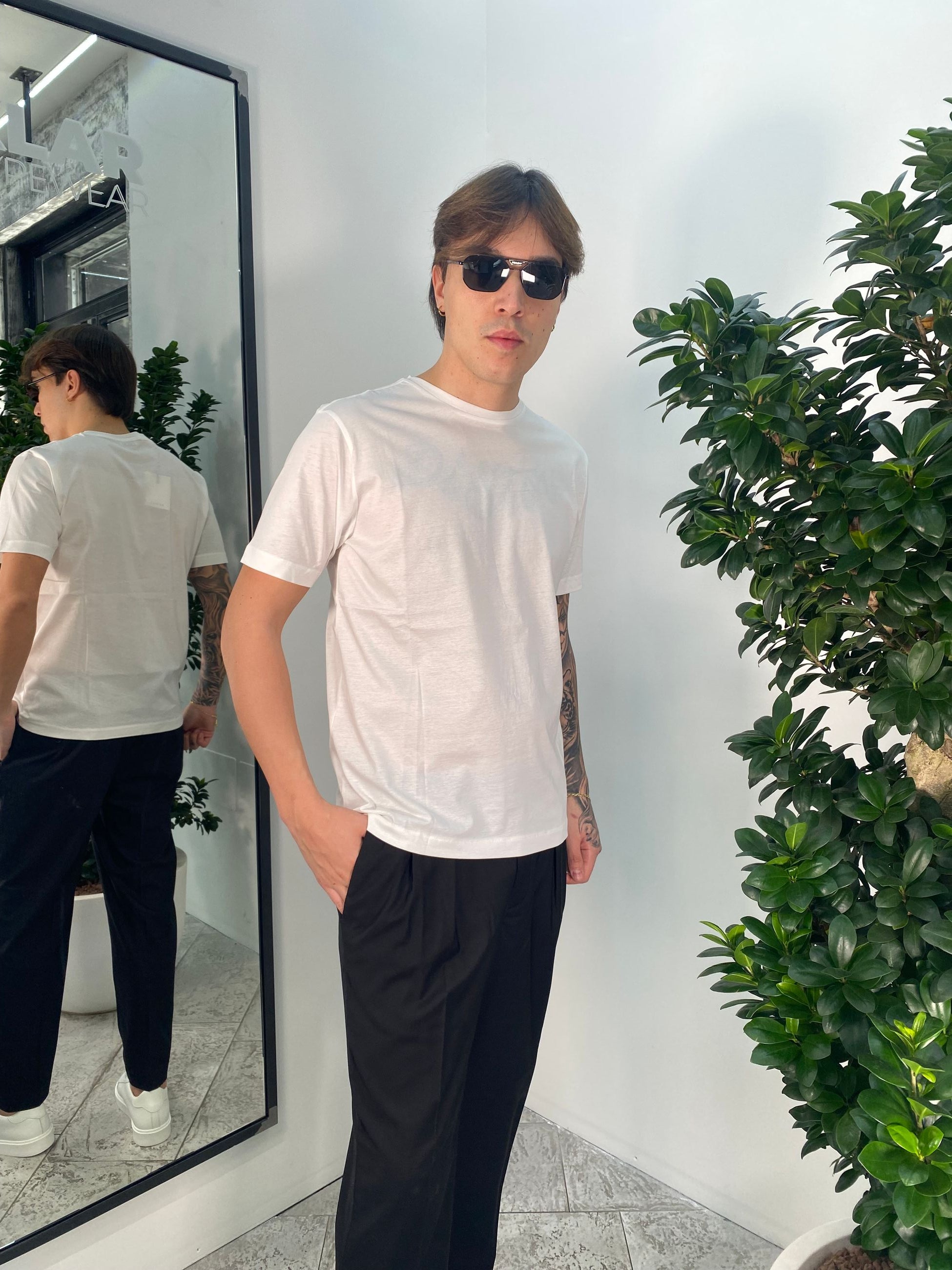 T-SHIRT BASIC IN COTONE MERCERIZZATO - REGULAR FIT TE2977SS.BIA