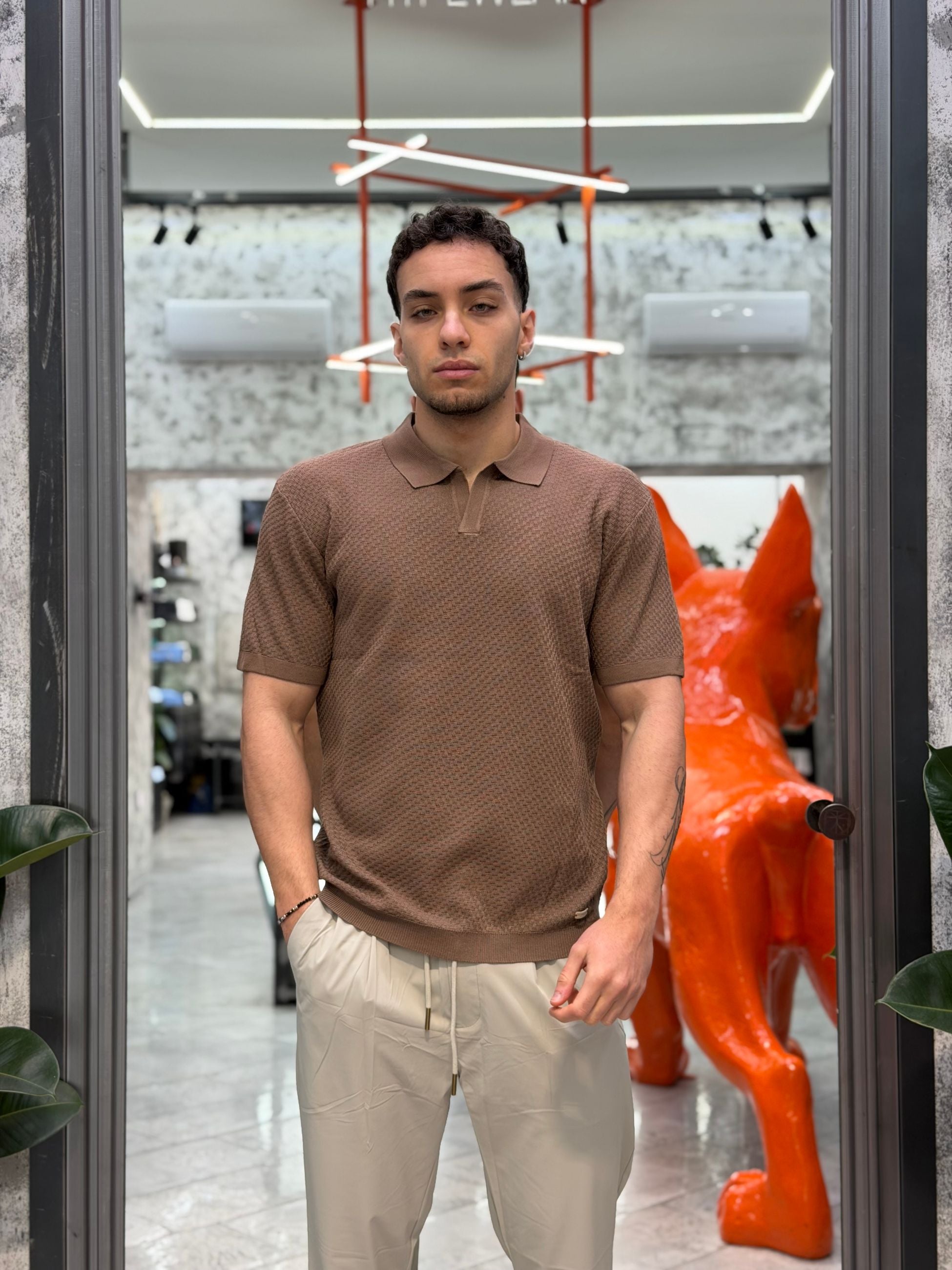 POLO DERBY MANICA CORTA IN MAGLIA LAVORATA - REGULAR FIT GL35336.TAB