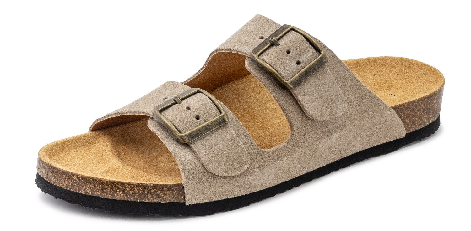 SANDALI BIO UNISEX IN CAMOSCIO E SUGHERO