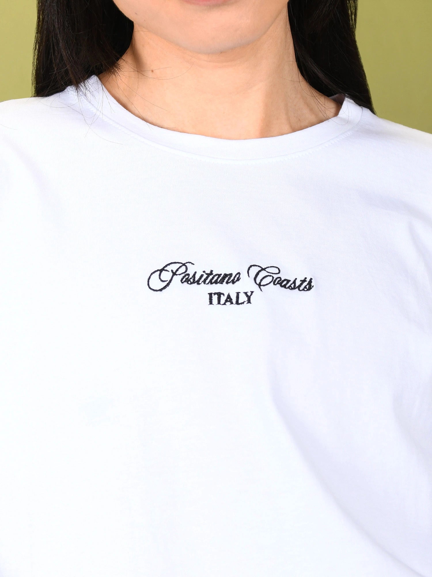 T-SHIRT CON RICAMO E MAXI STAMPA POSITANO COASTS - REGULAR FIT M-261079