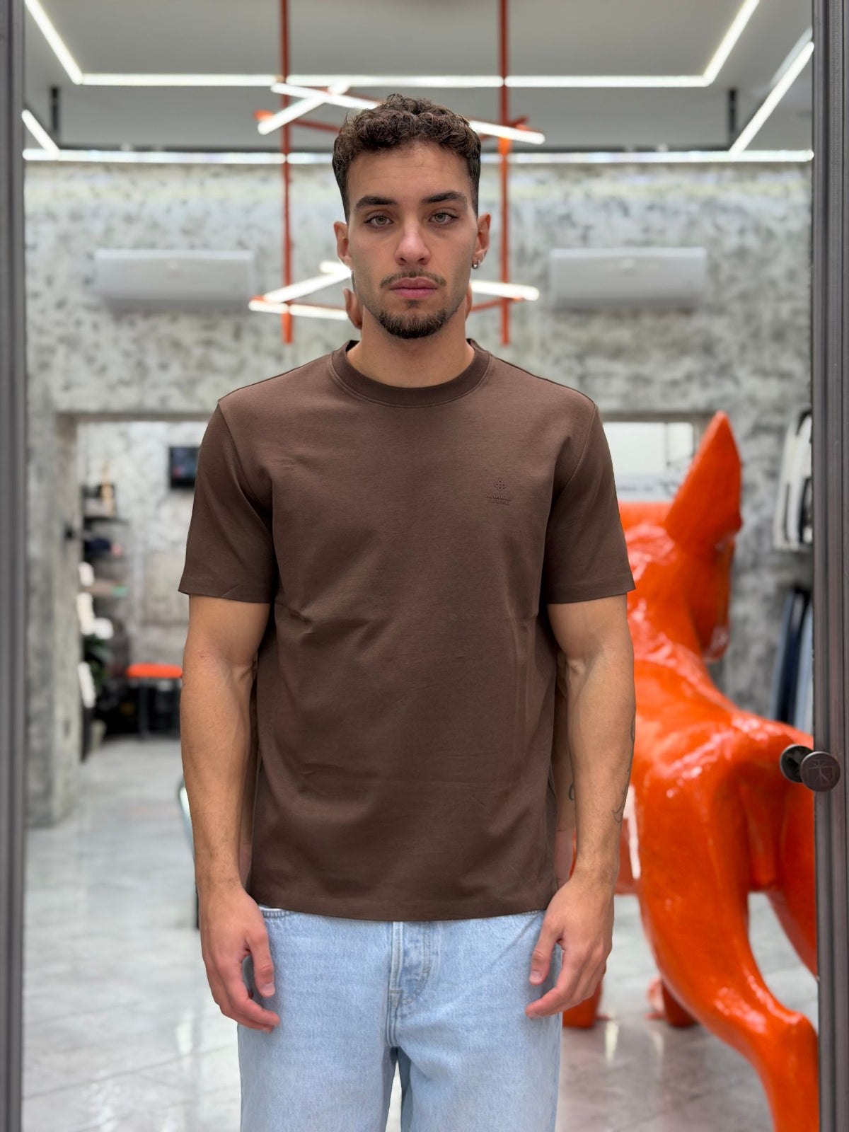 T-SHIRT NO STIRO IN TESSUTO SUPER STRETCH - SLIM FIT MK2910095.MOR